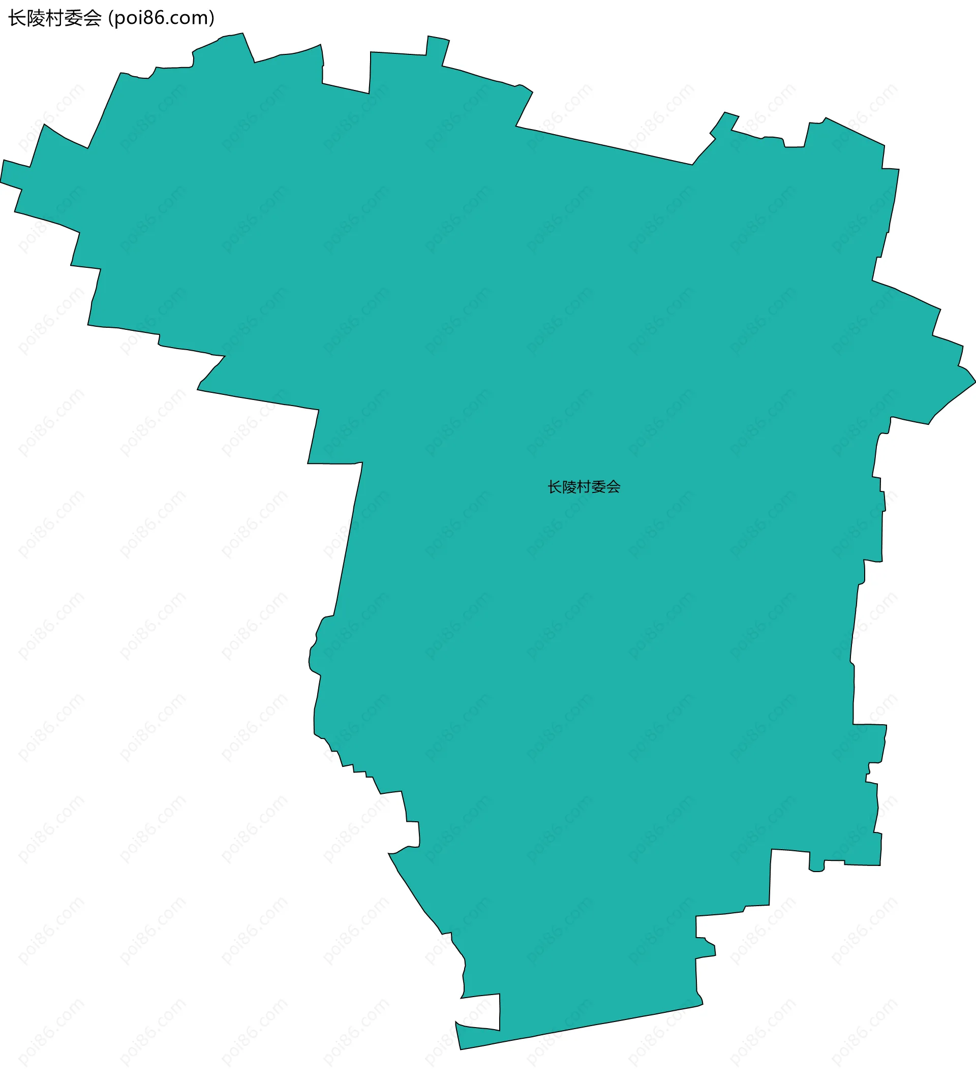 长陵村委会边界地图