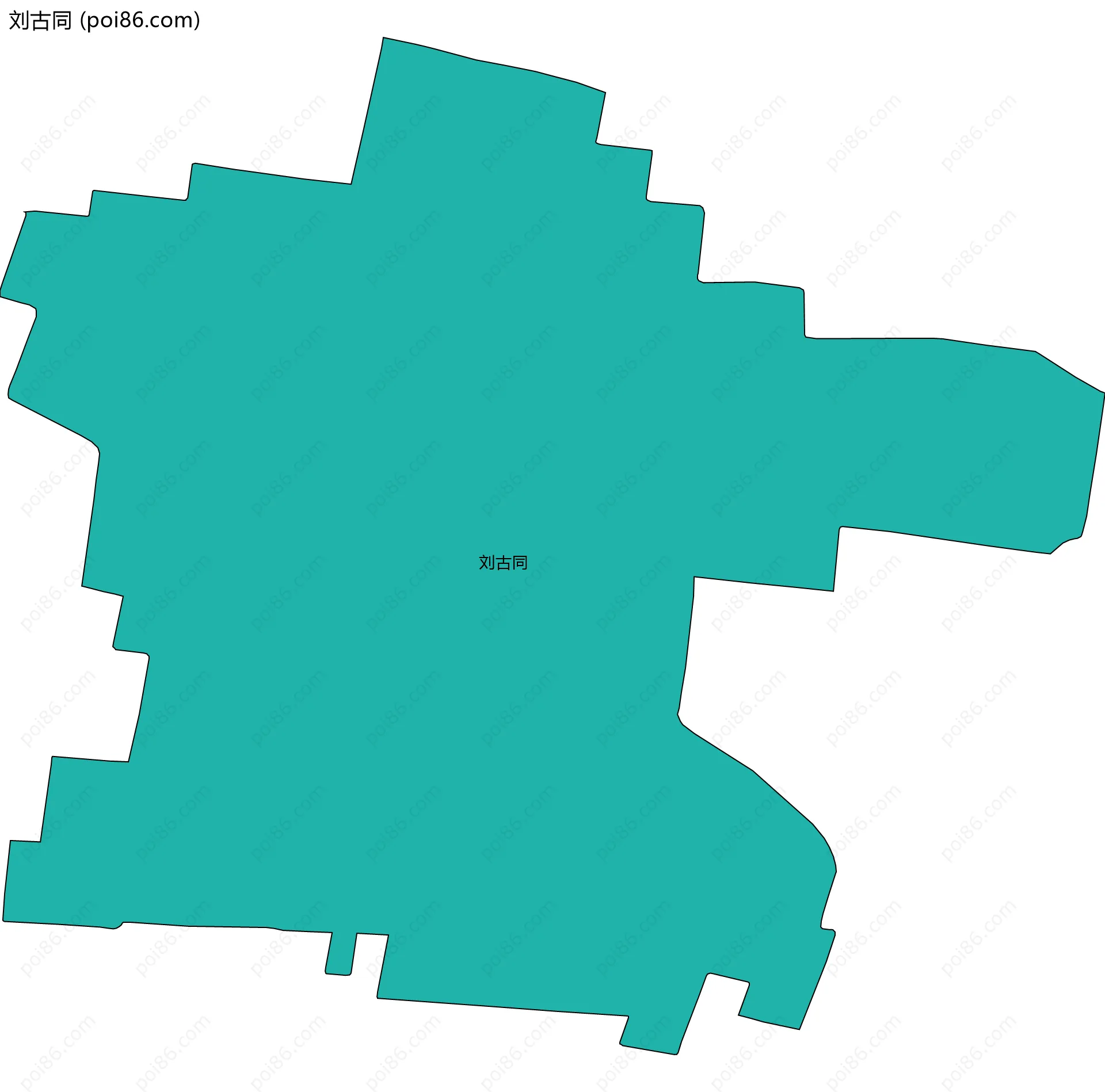 刘古同边界地图