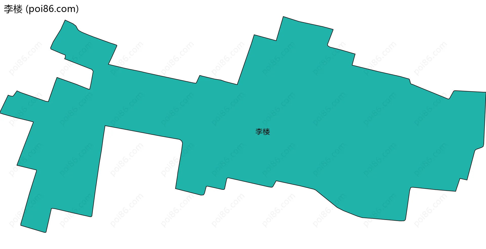 李楼边界地图