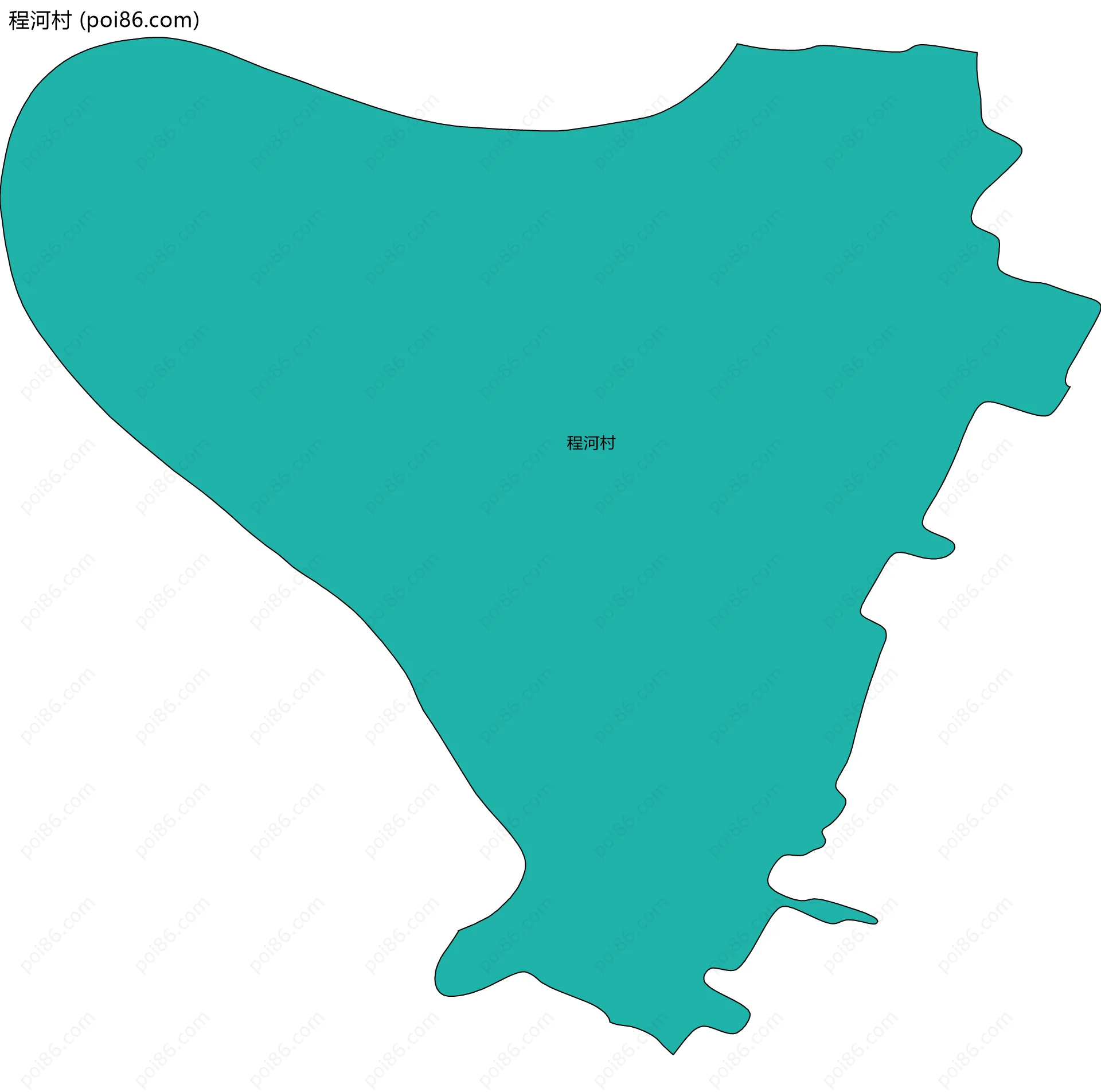 程河村边界地图