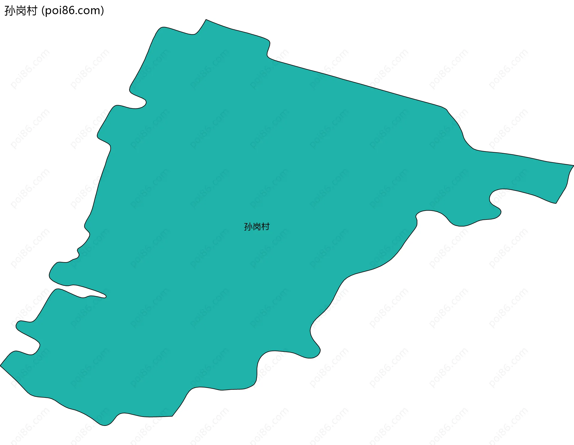 孙岗村边界地图