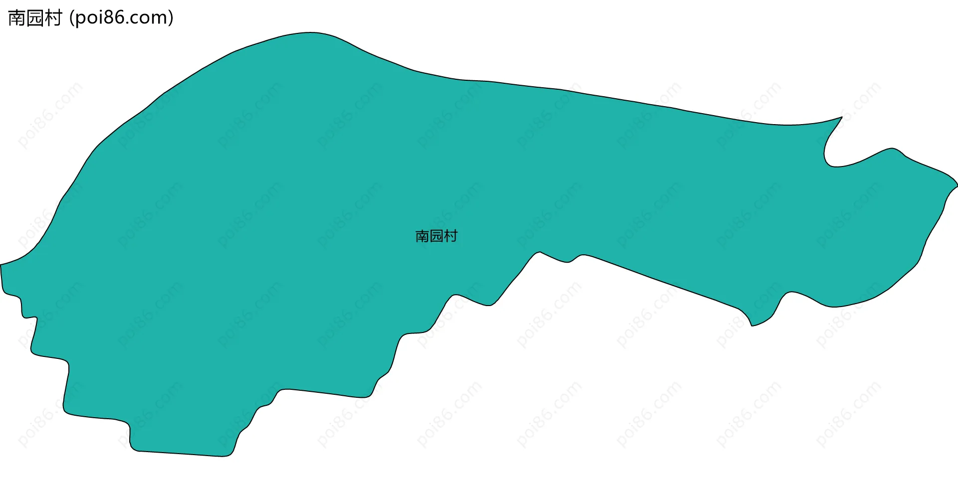 南园村边界地图