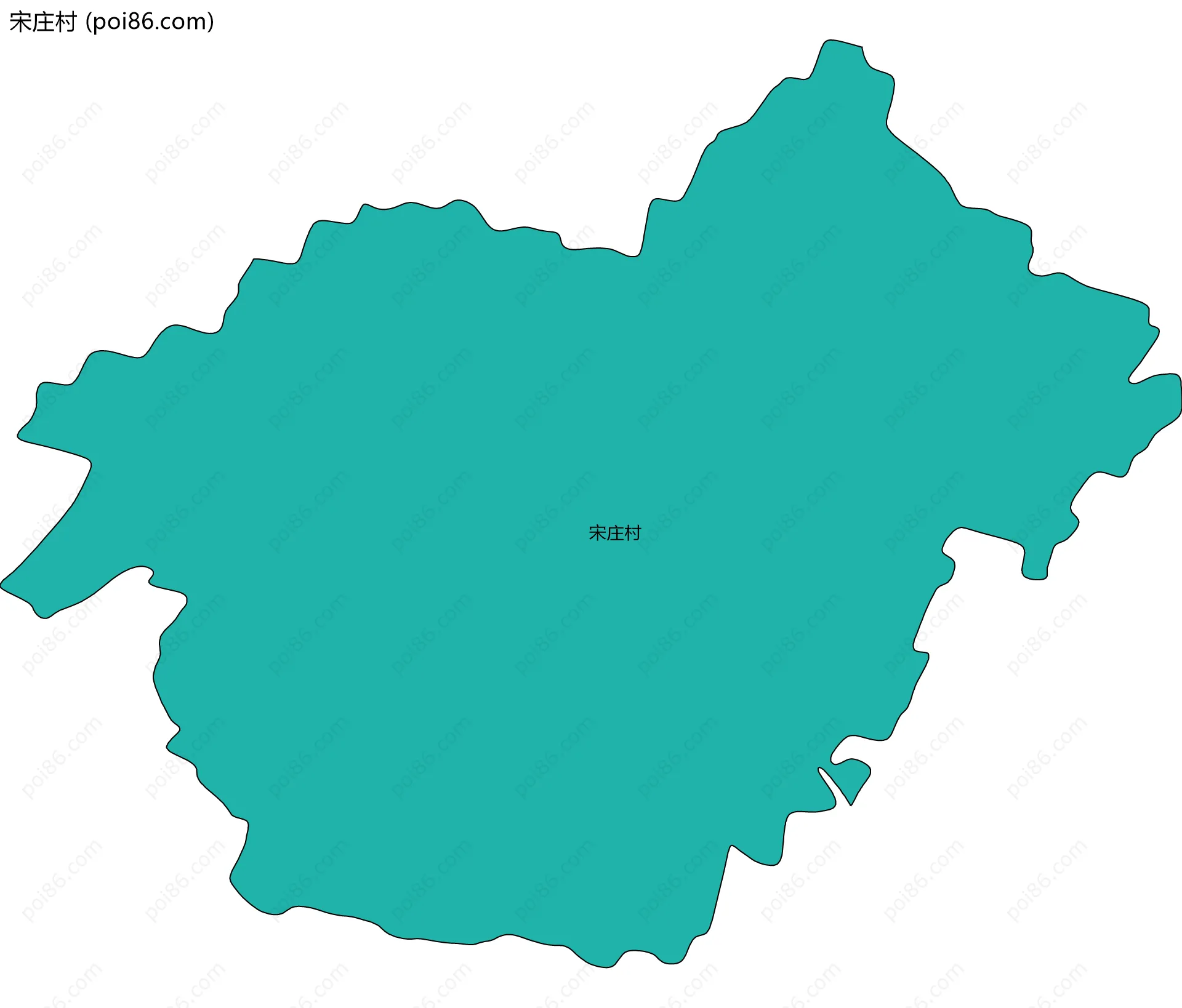 宋庄村边界地图