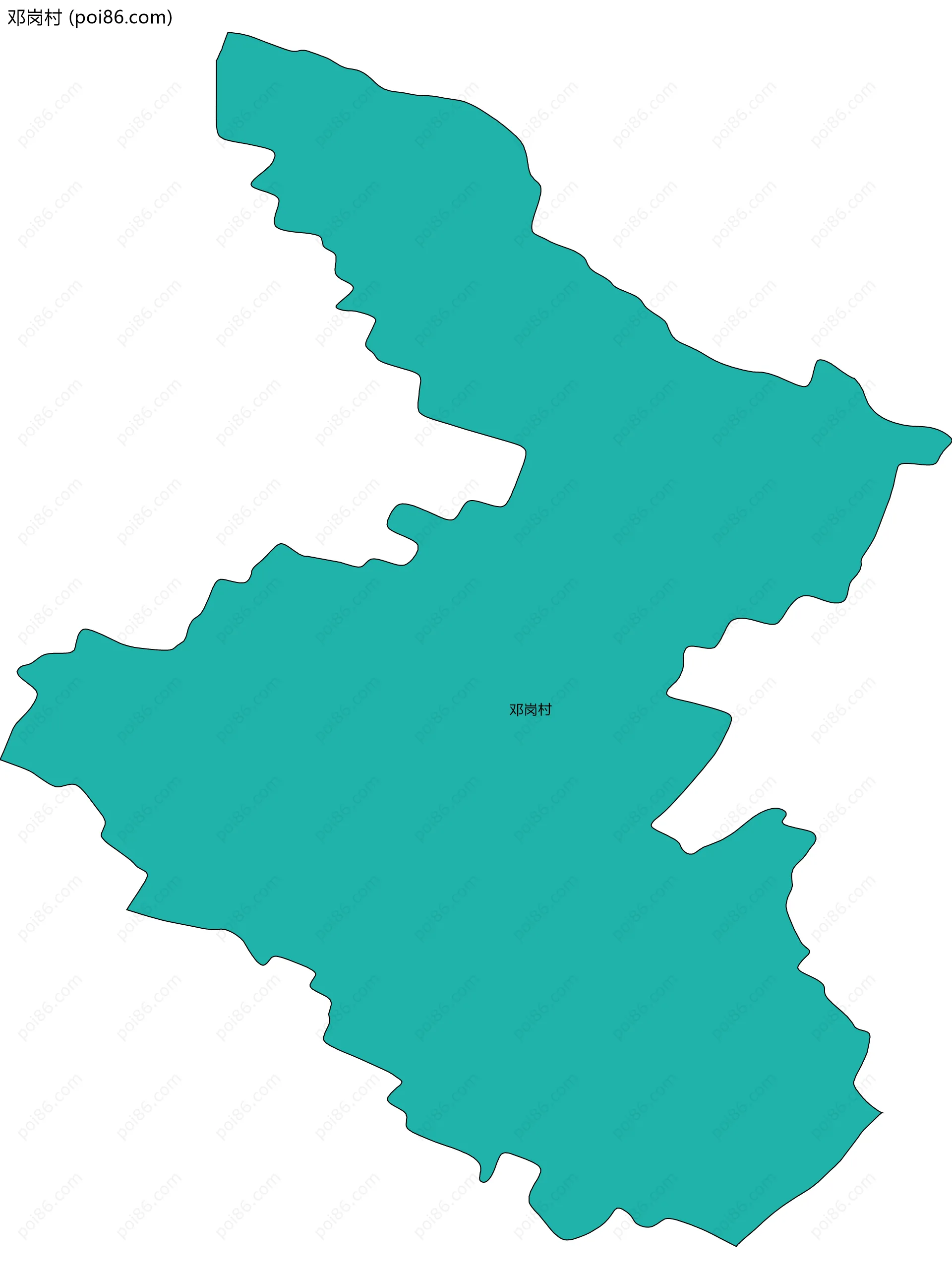 邓岗村边界地图