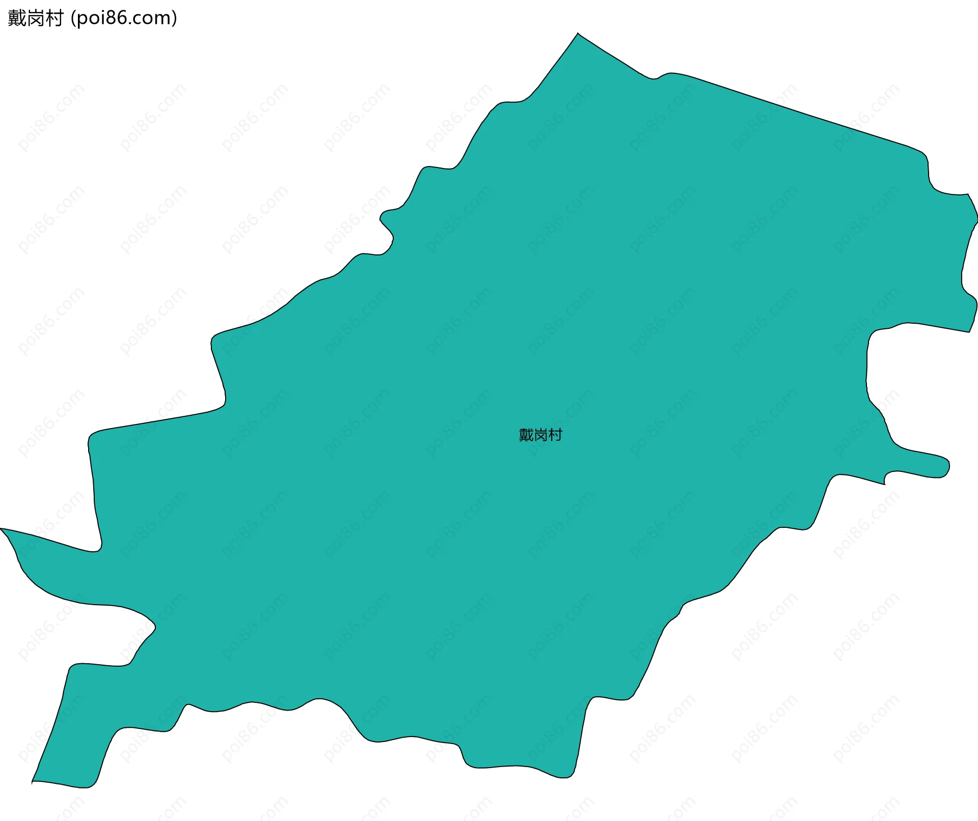 戴岗村边界地图