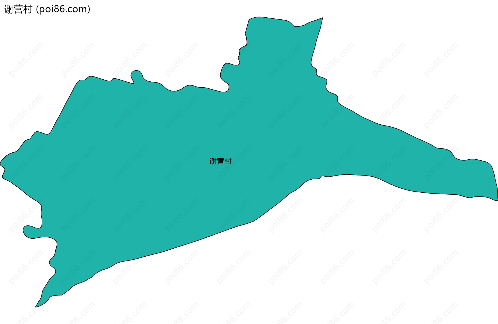 谢营村边界地图