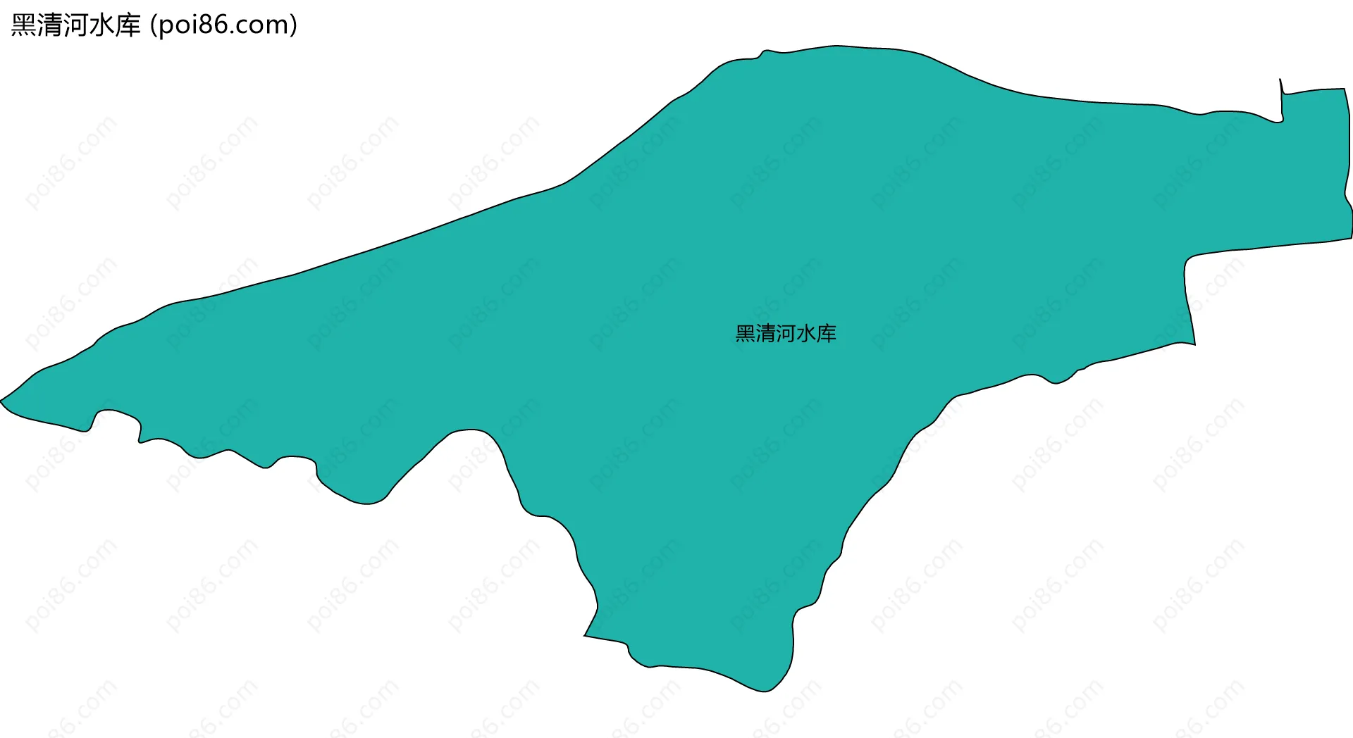 黑清河水库边界地图