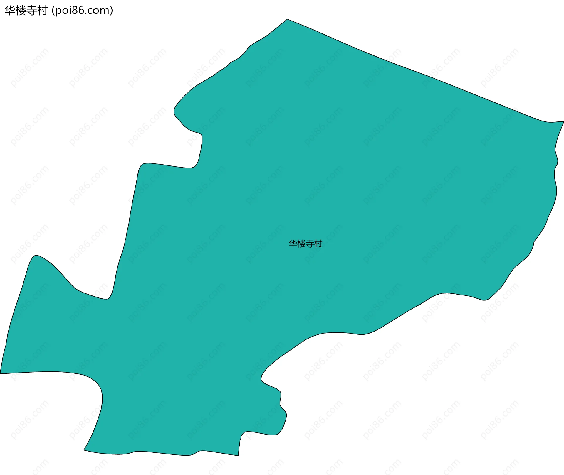 华楼寺村边界地图