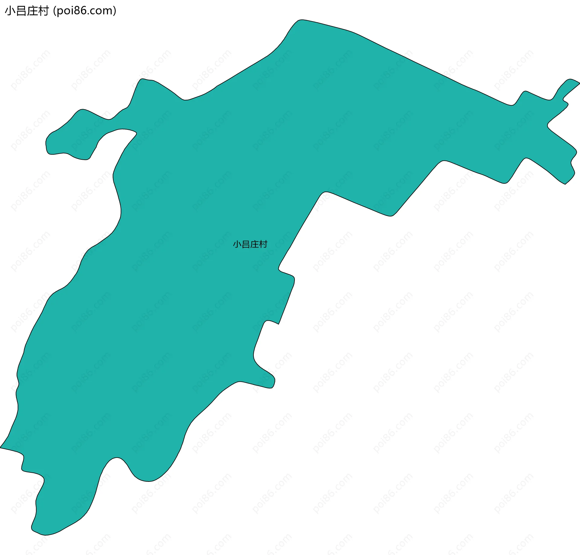 小吕庄村边界地图