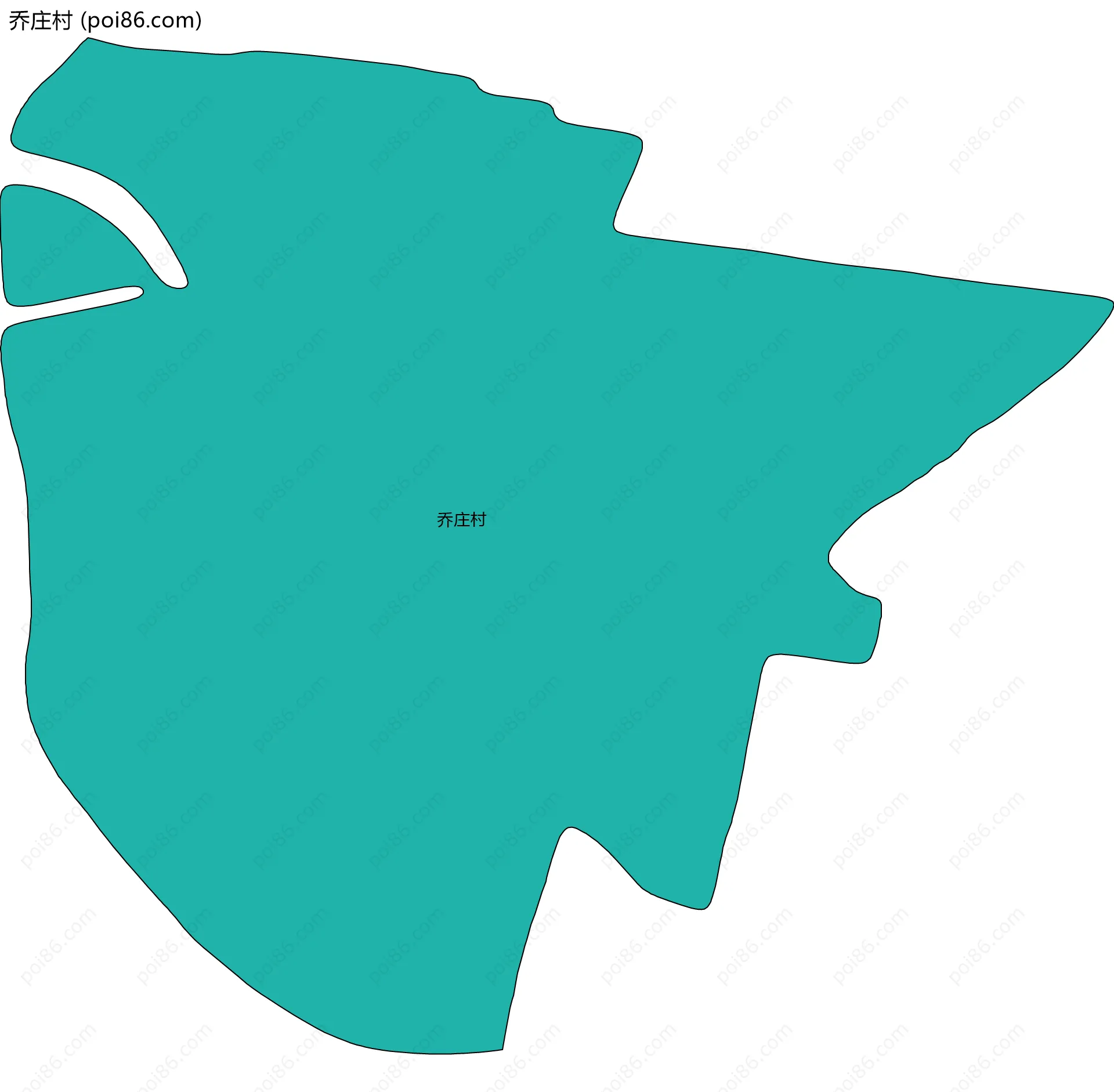 乔庄村边界地图
