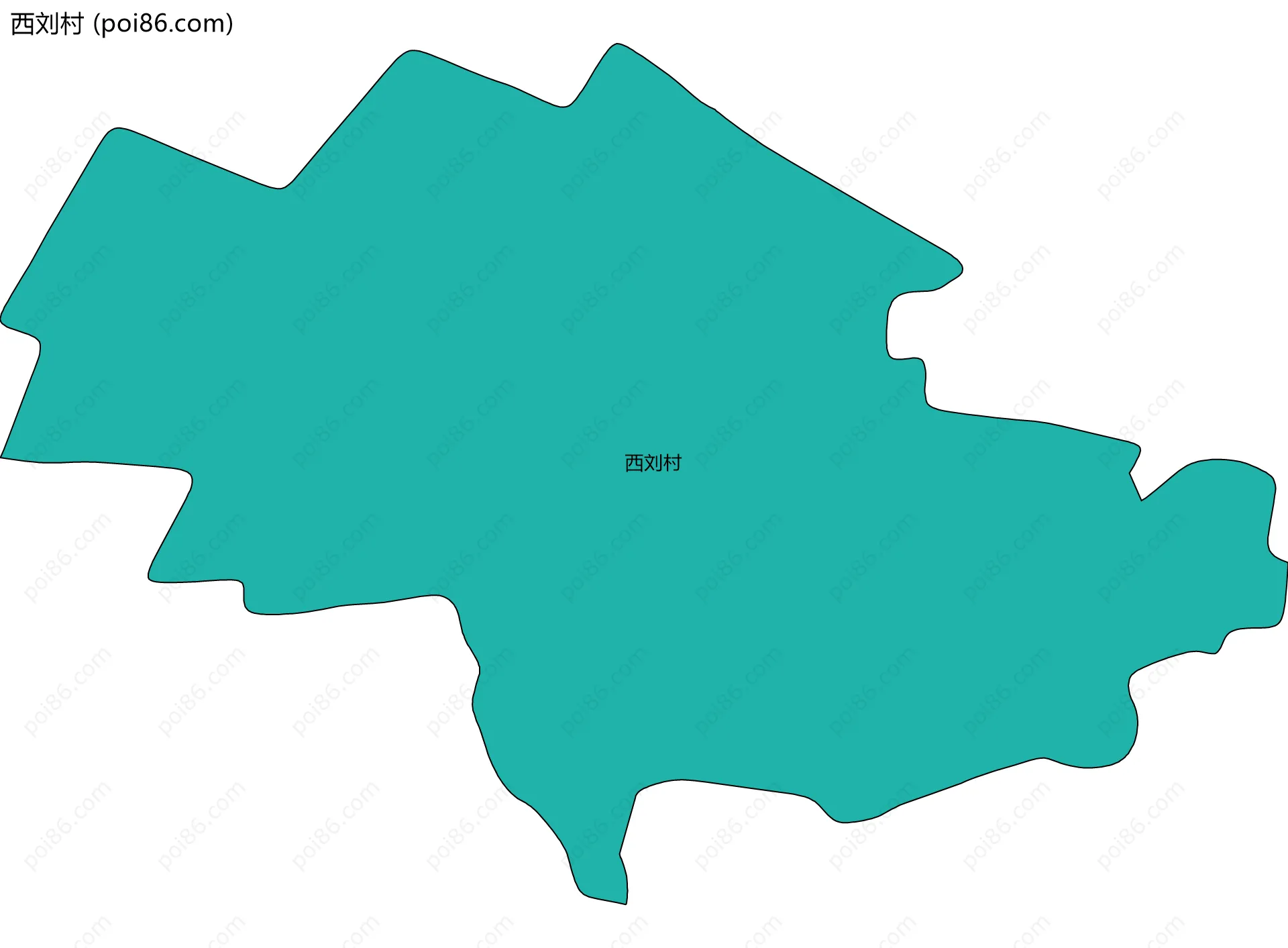 西刘村边界地图
