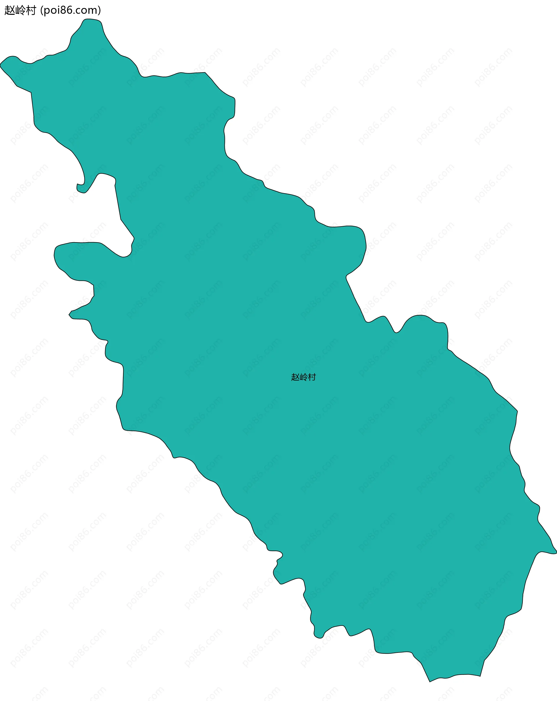 赵岭村边界地图