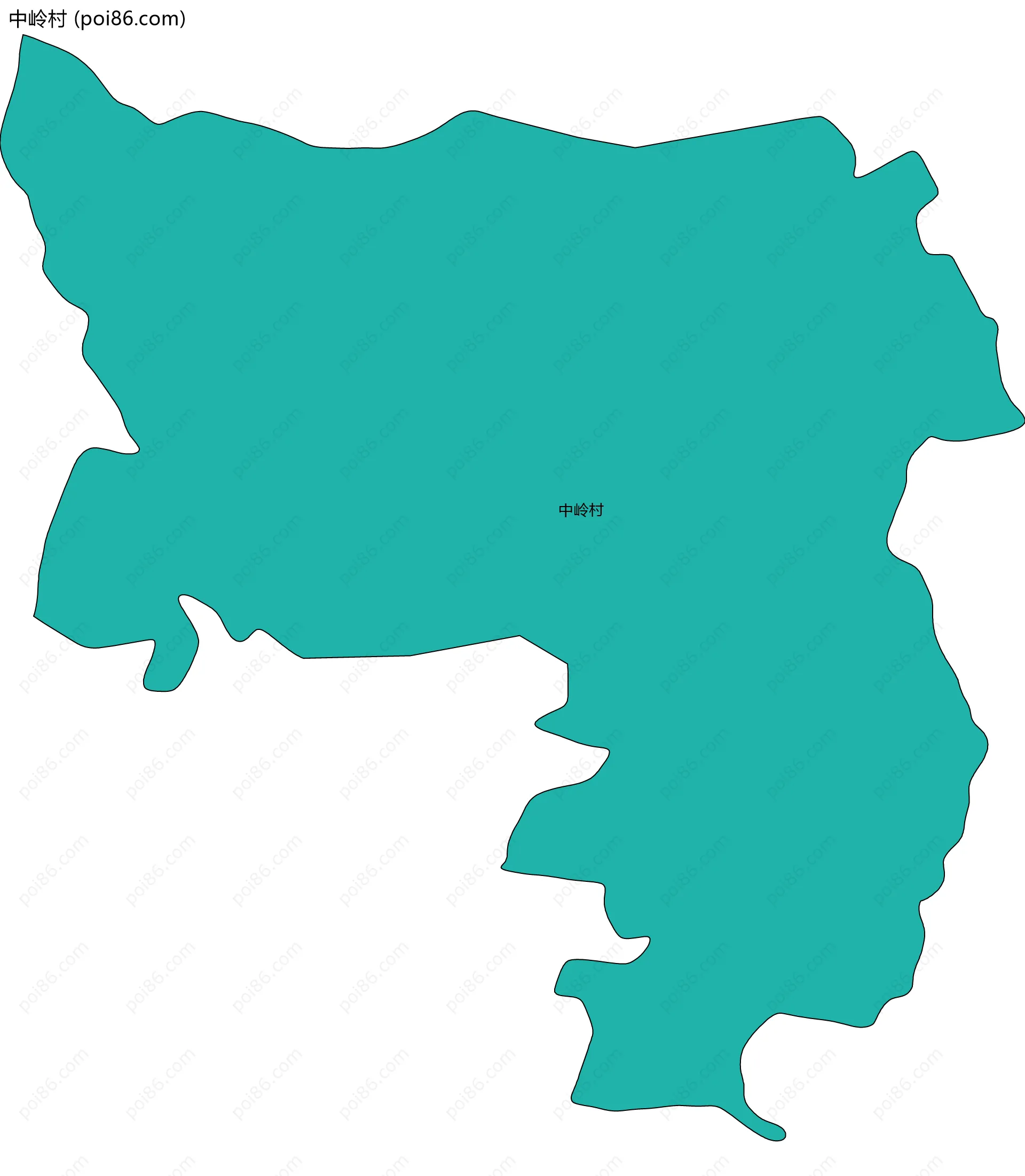 中岭村边界地图