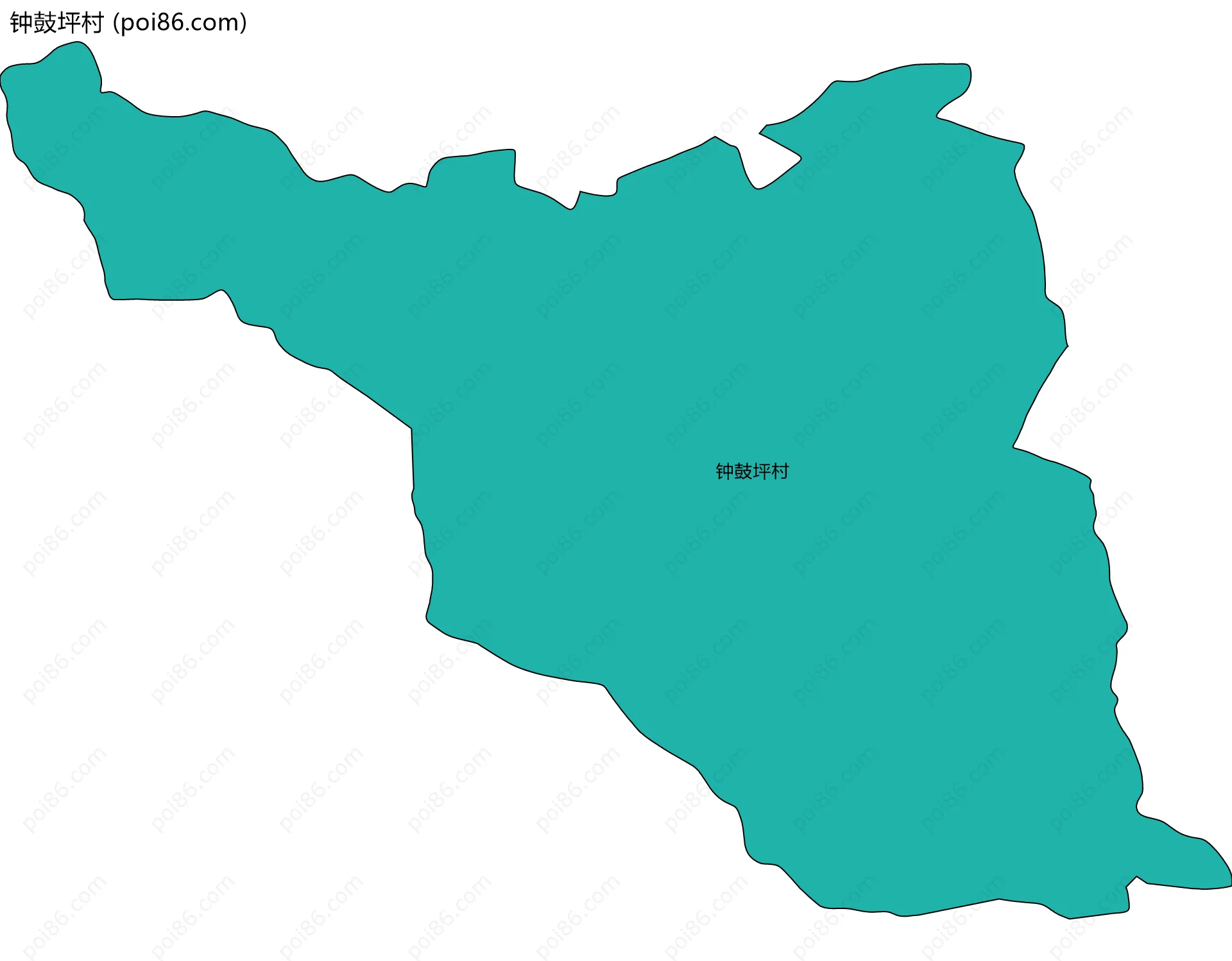 钟鼓坪村边界地图