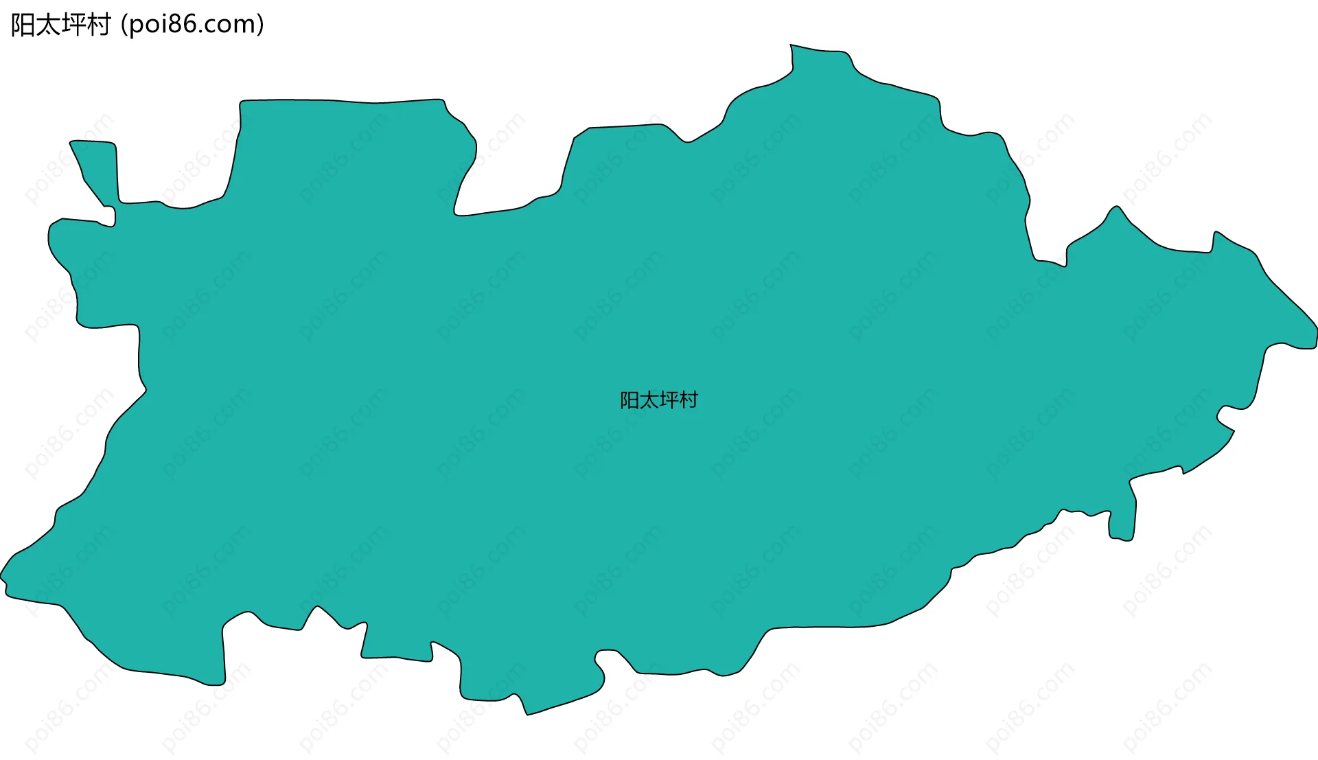 阳太坪村边界地图