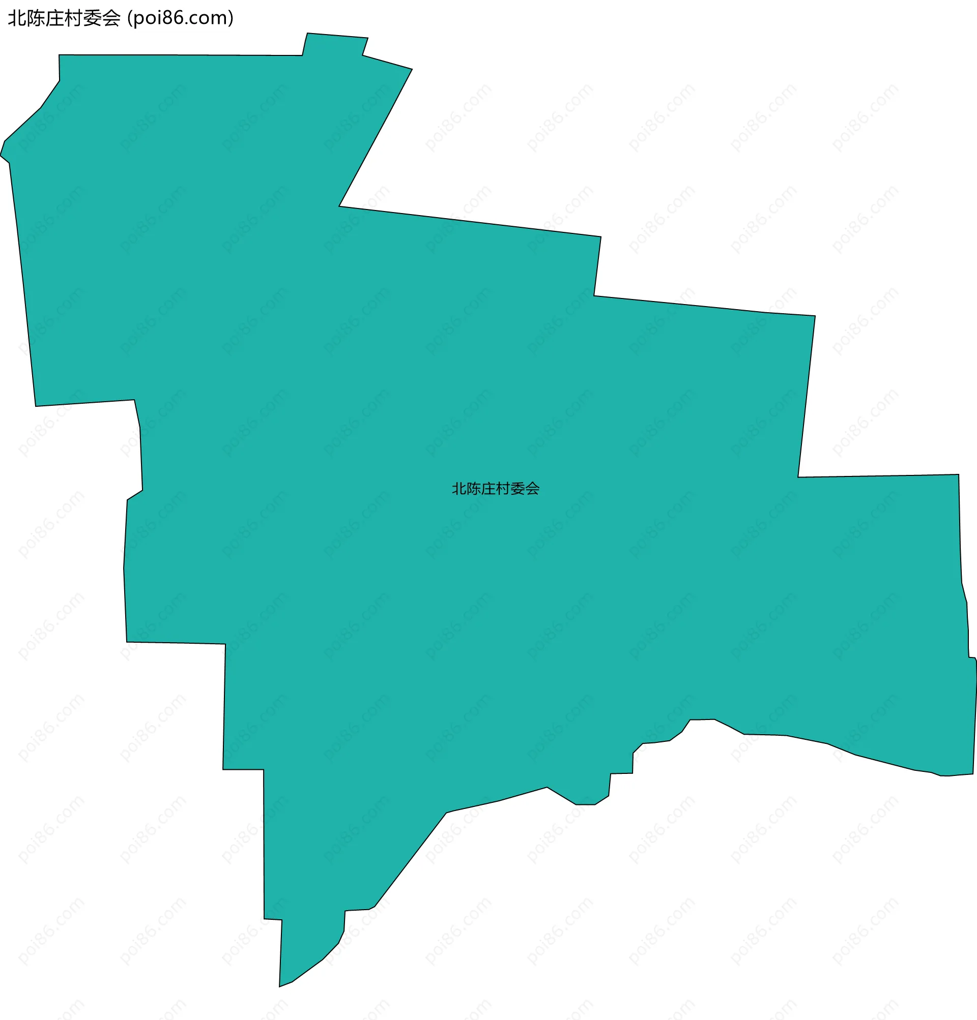 北陈庄村委会边界地图