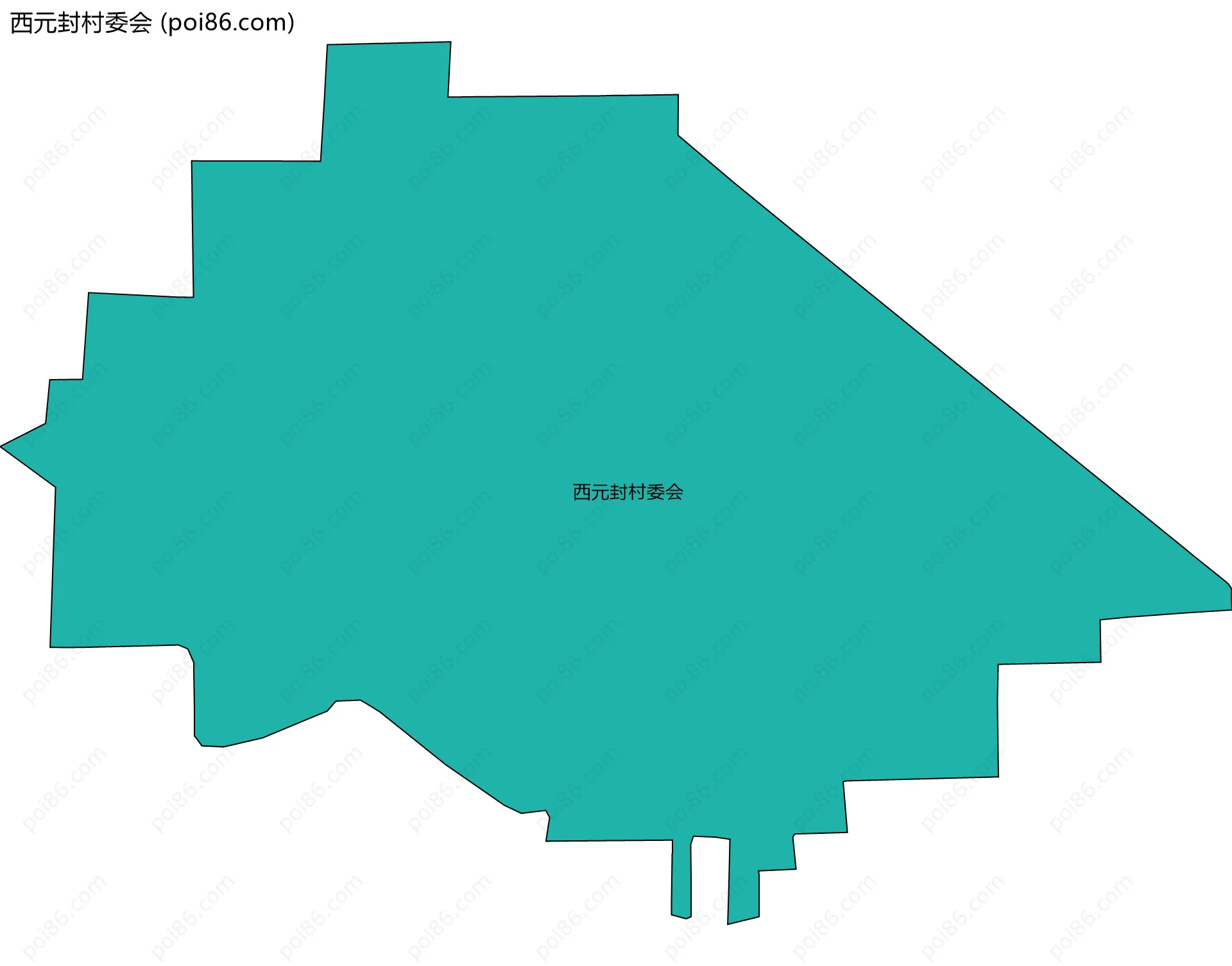 西元封村委会边界地图