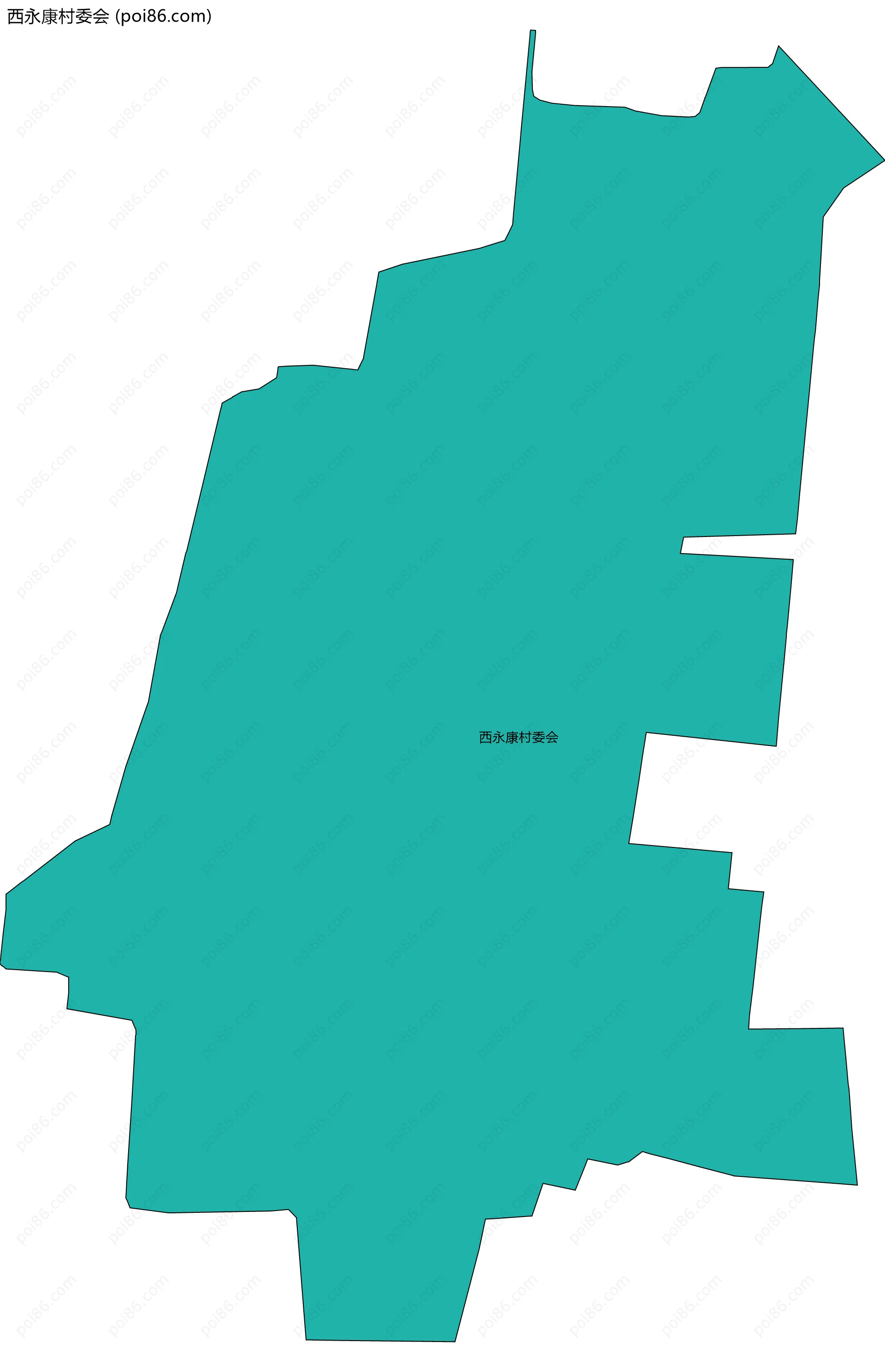 西永康村委会边界地图