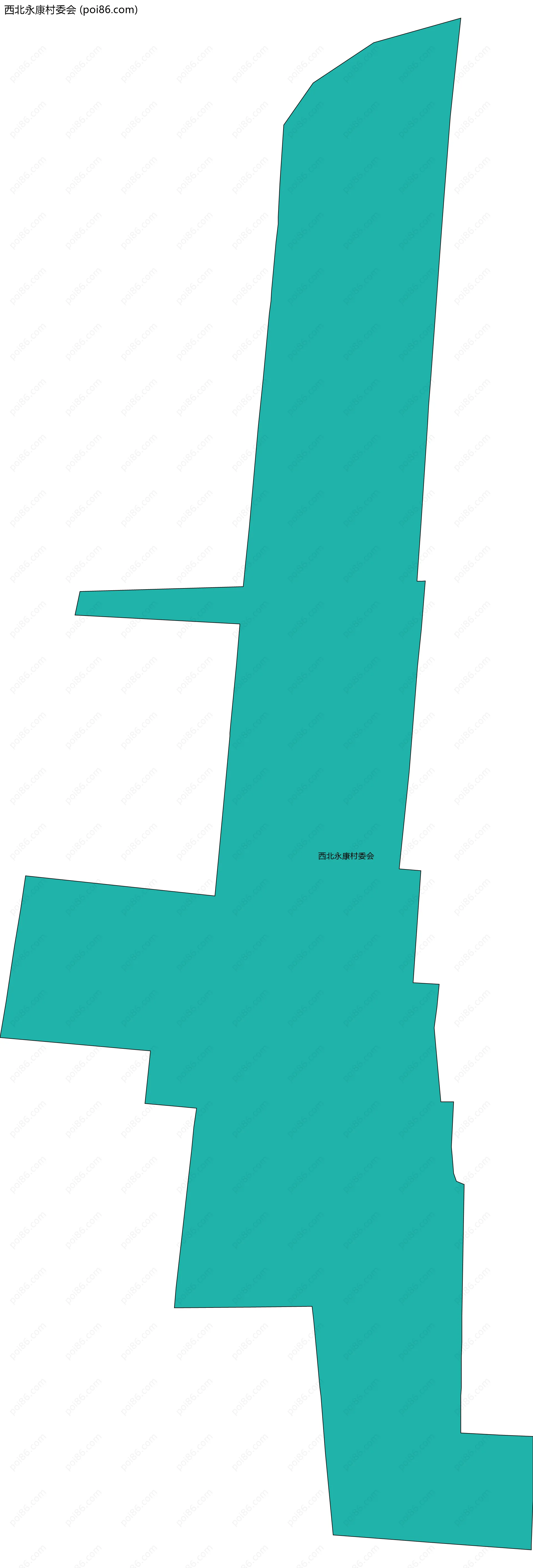 西北永康村委会边界地图