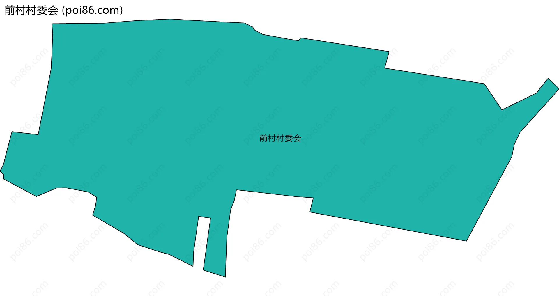 前村村委会边界地图