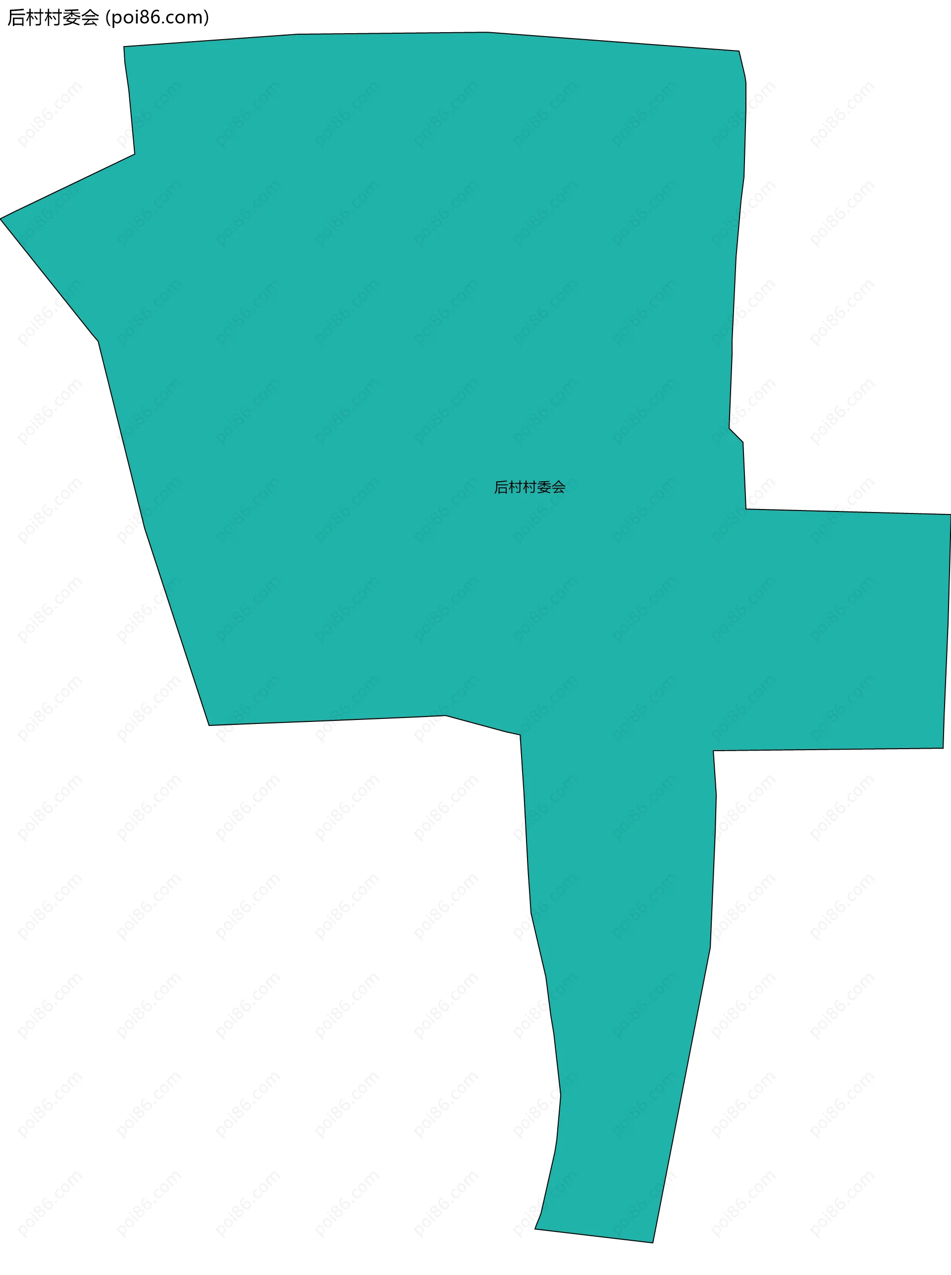 后村村委会边界地图