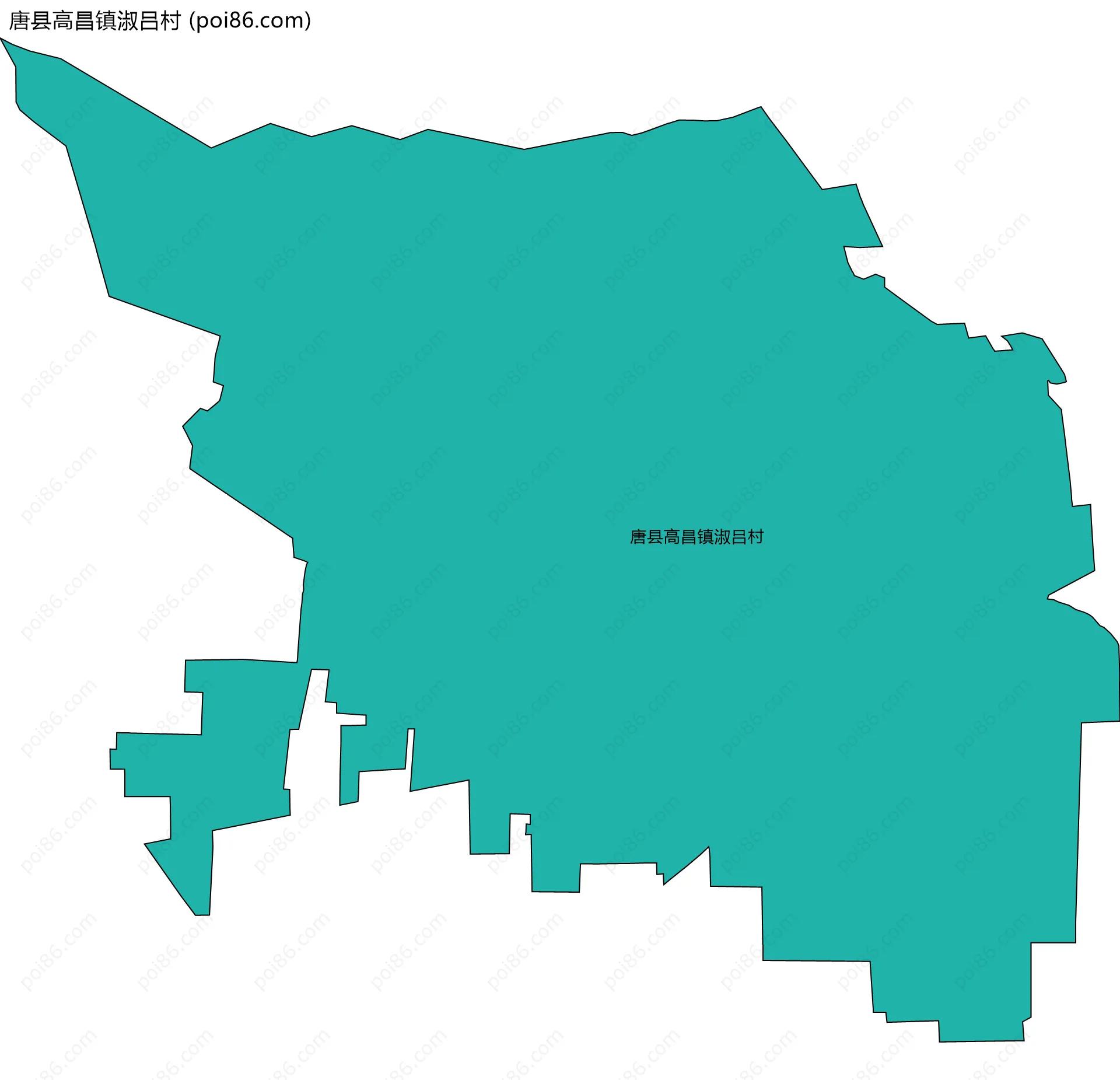 唐县高昌镇淑吕村边界地图