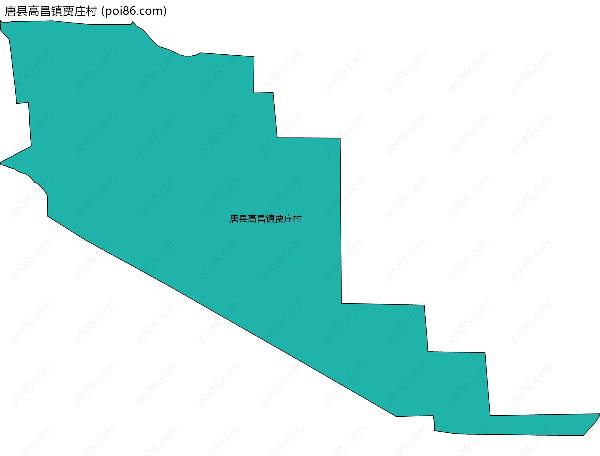 唐县高昌镇贾庄村边界地图