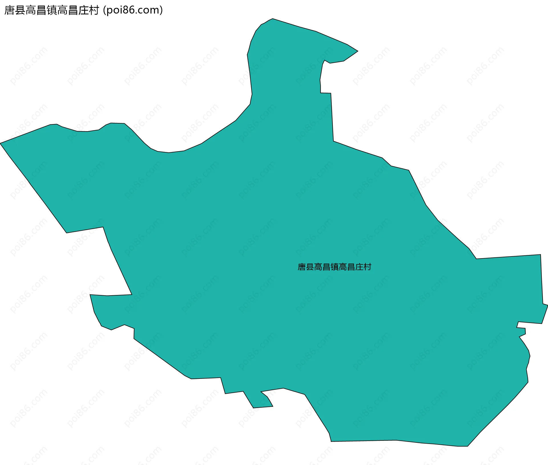 唐县高昌镇高昌庄村边界地图