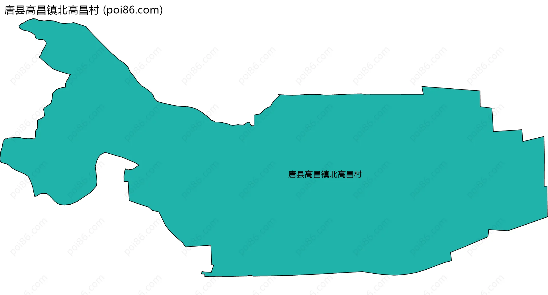 唐县高昌镇北高昌村边界地图