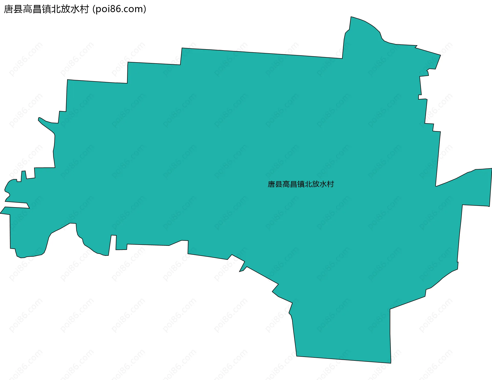 唐县高昌镇北放水村边界地图