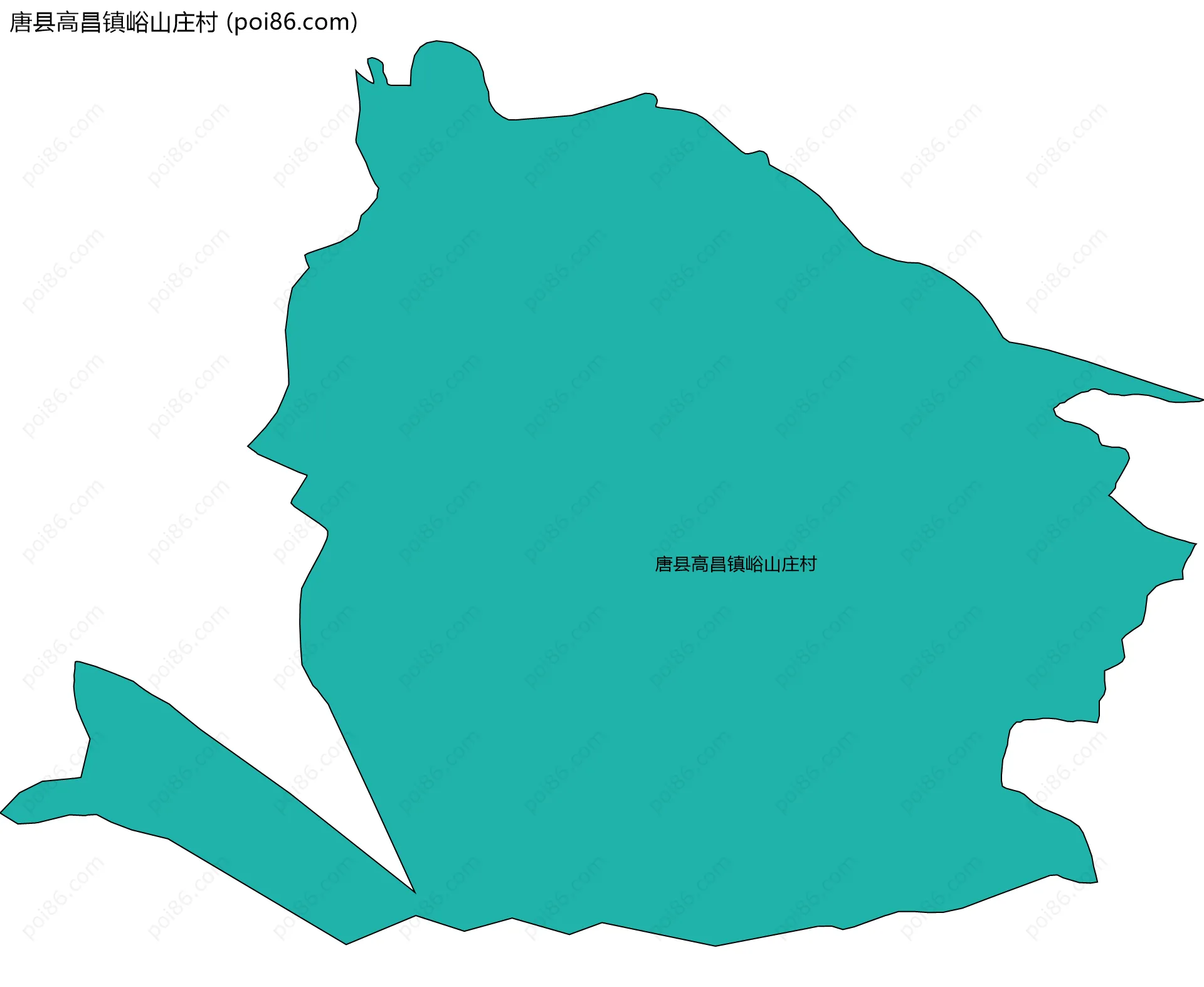 唐县高昌镇峪山庄村边界地图