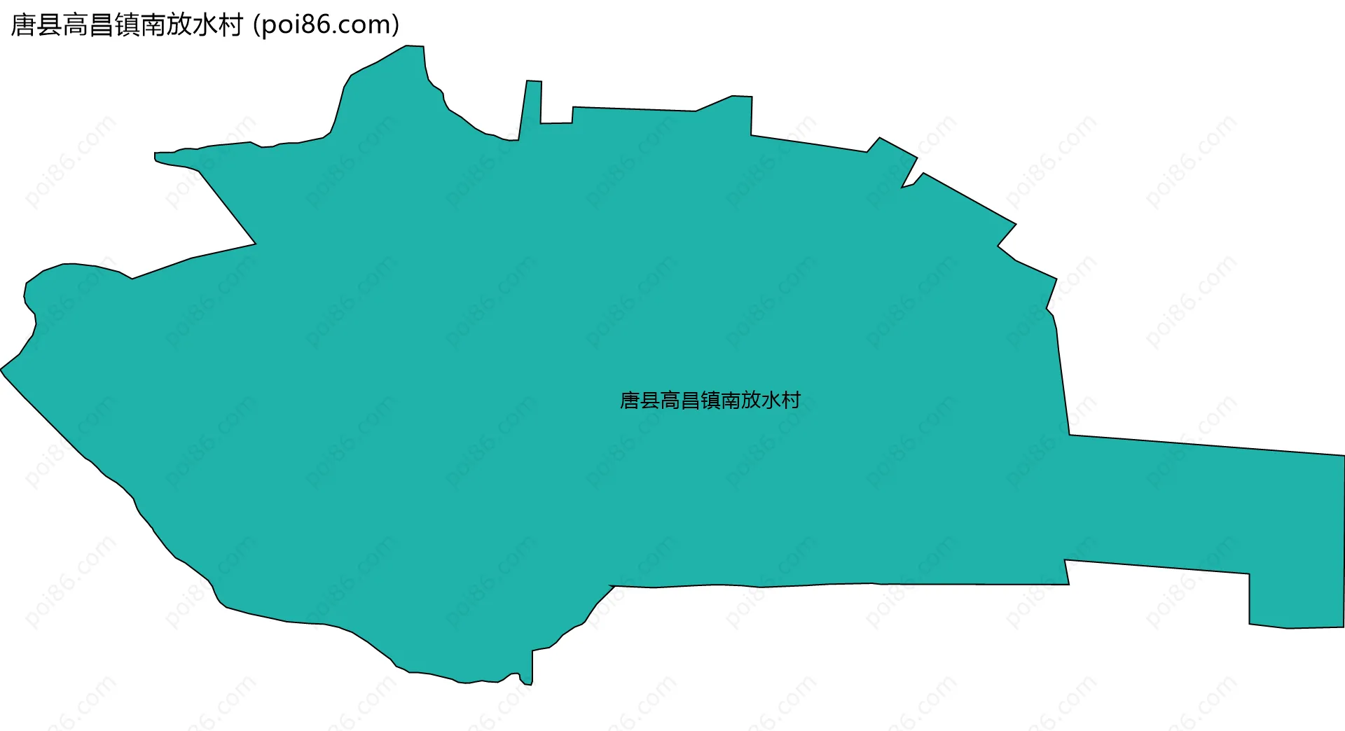 唐县高昌镇南放水村边界地图