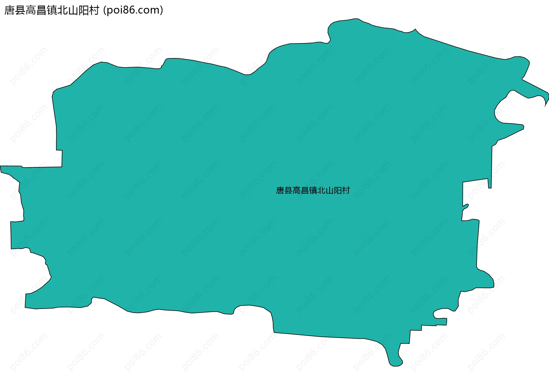 唐县高昌镇北山阳村边界地图