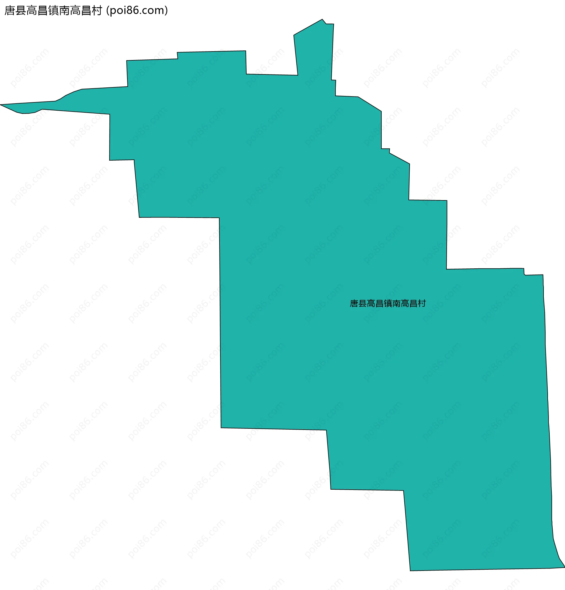 唐县高昌镇南高昌村边界地图
