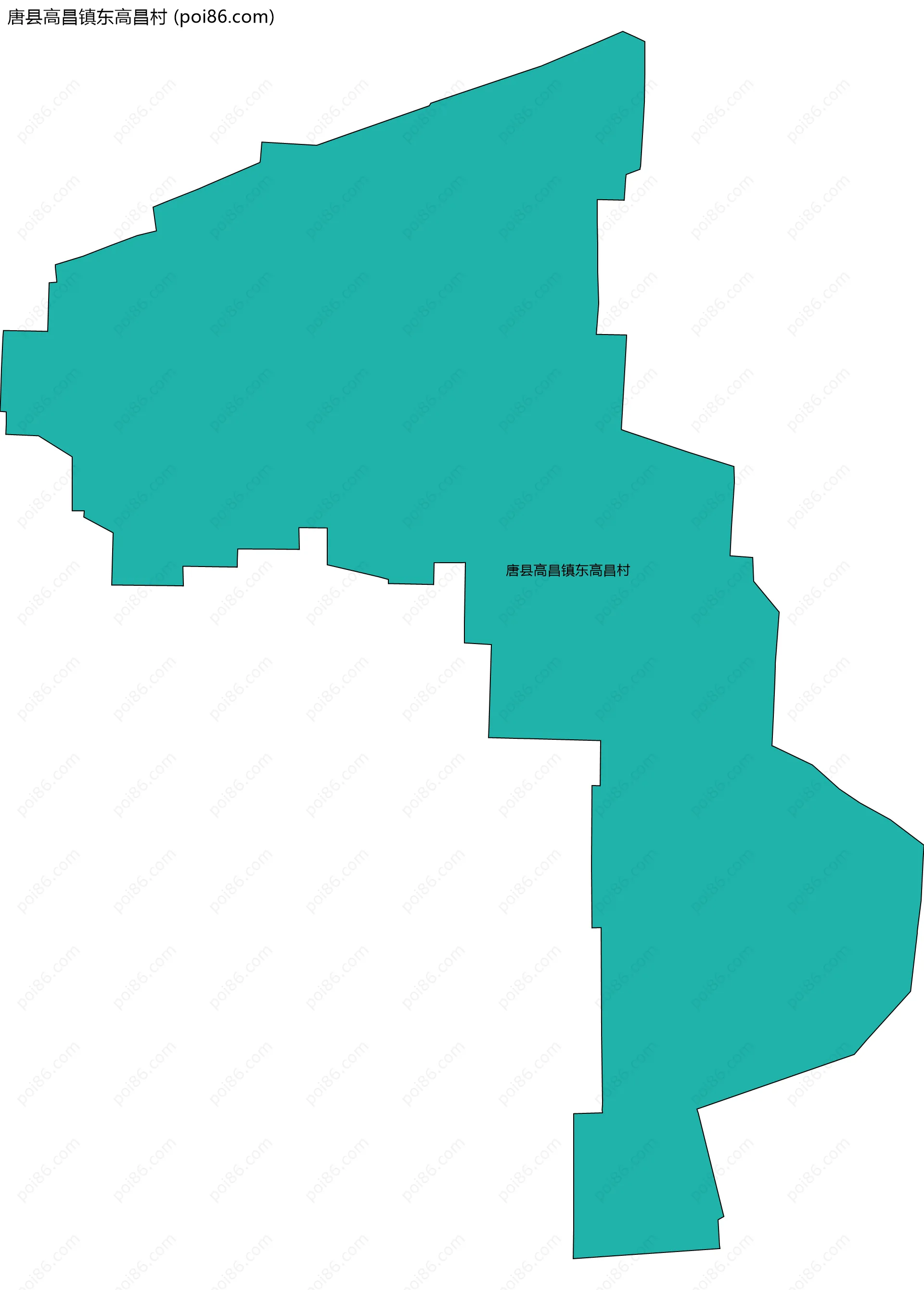 唐县高昌镇东高昌村边界地图