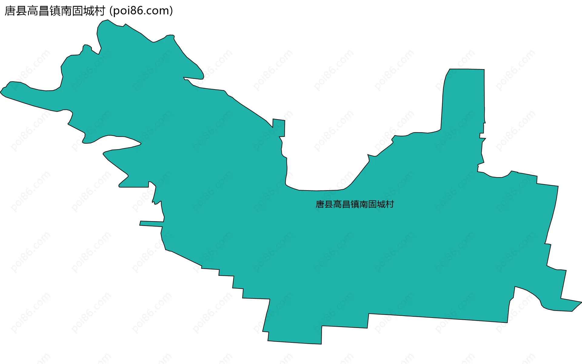 唐县高昌镇南固城村边界地图