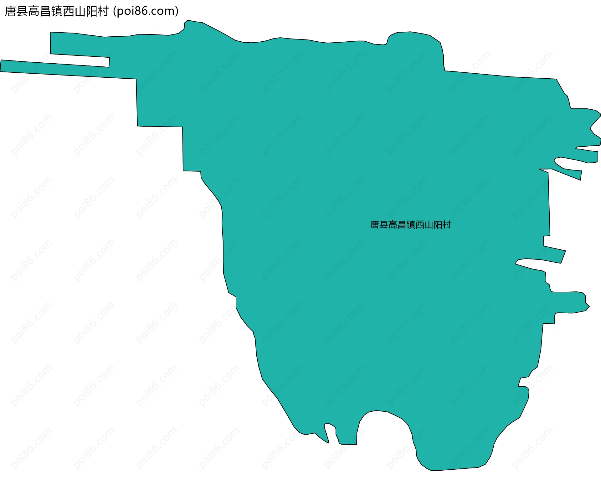 唐县高昌镇西山阳村边界地图