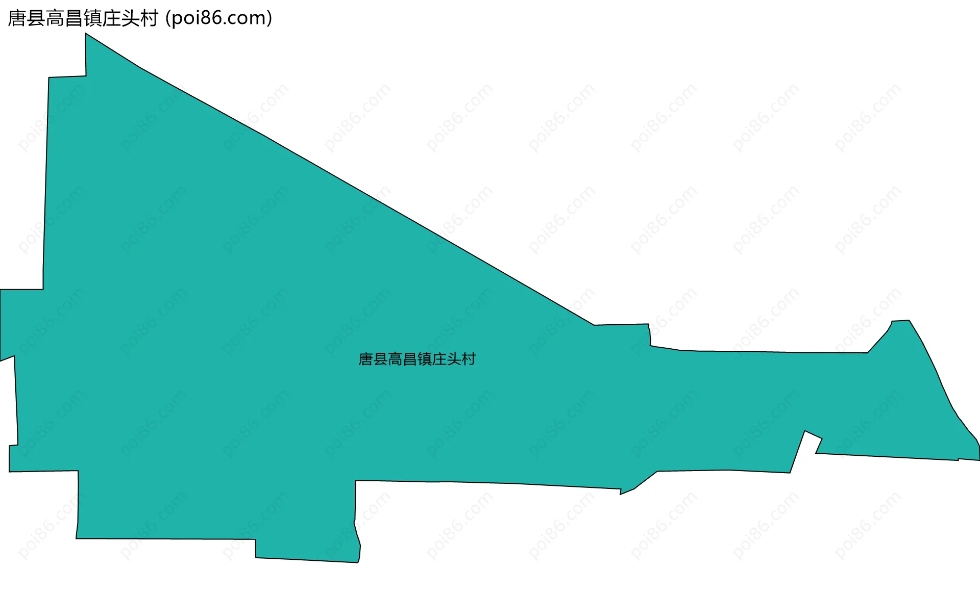 唐县高昌镇庄头村边界地图