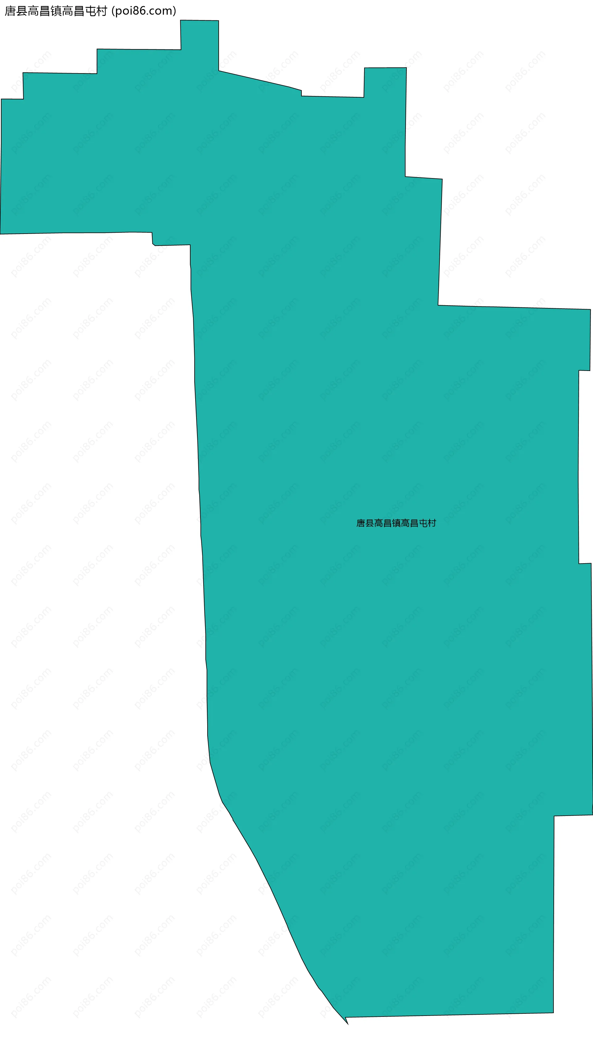 唐县高昌镇高昌屯村边界地图