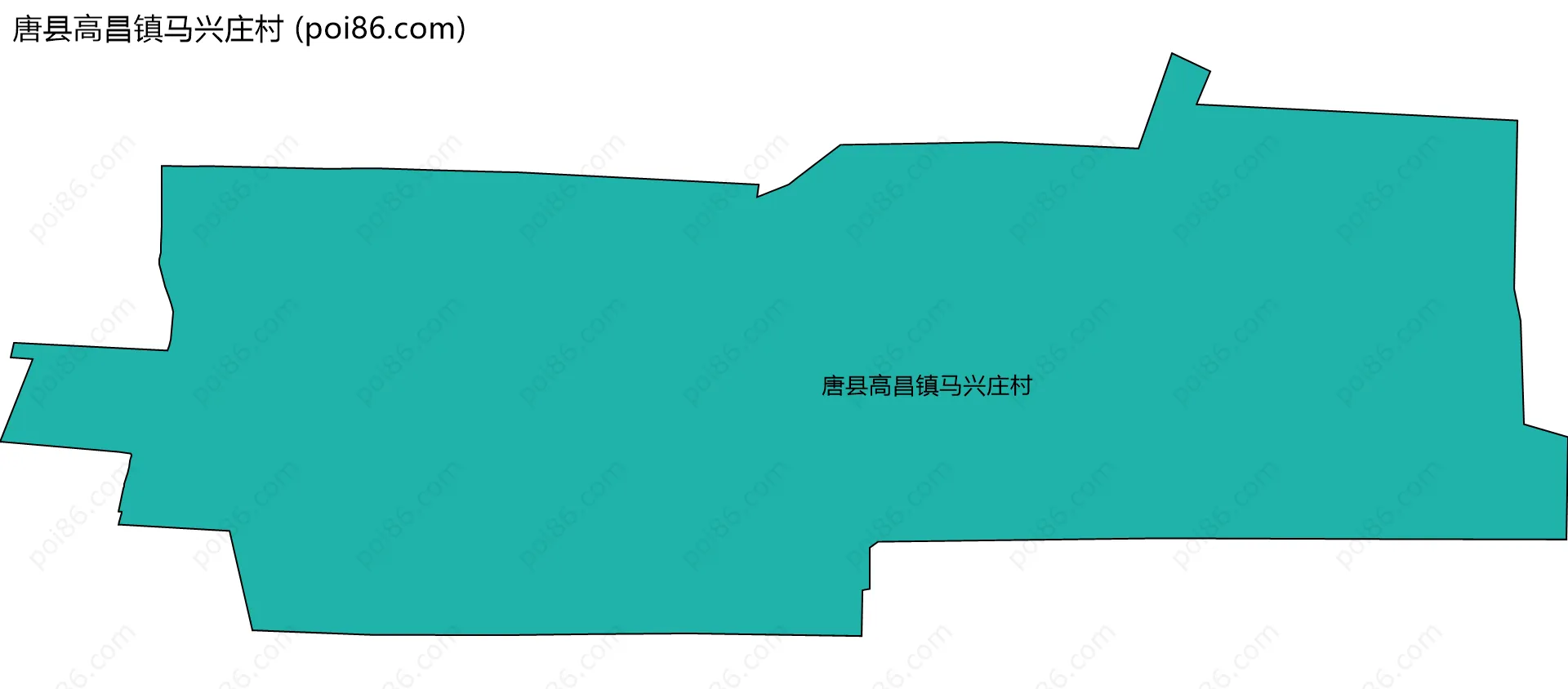 唐县高昌镇马兴庄村边界地图