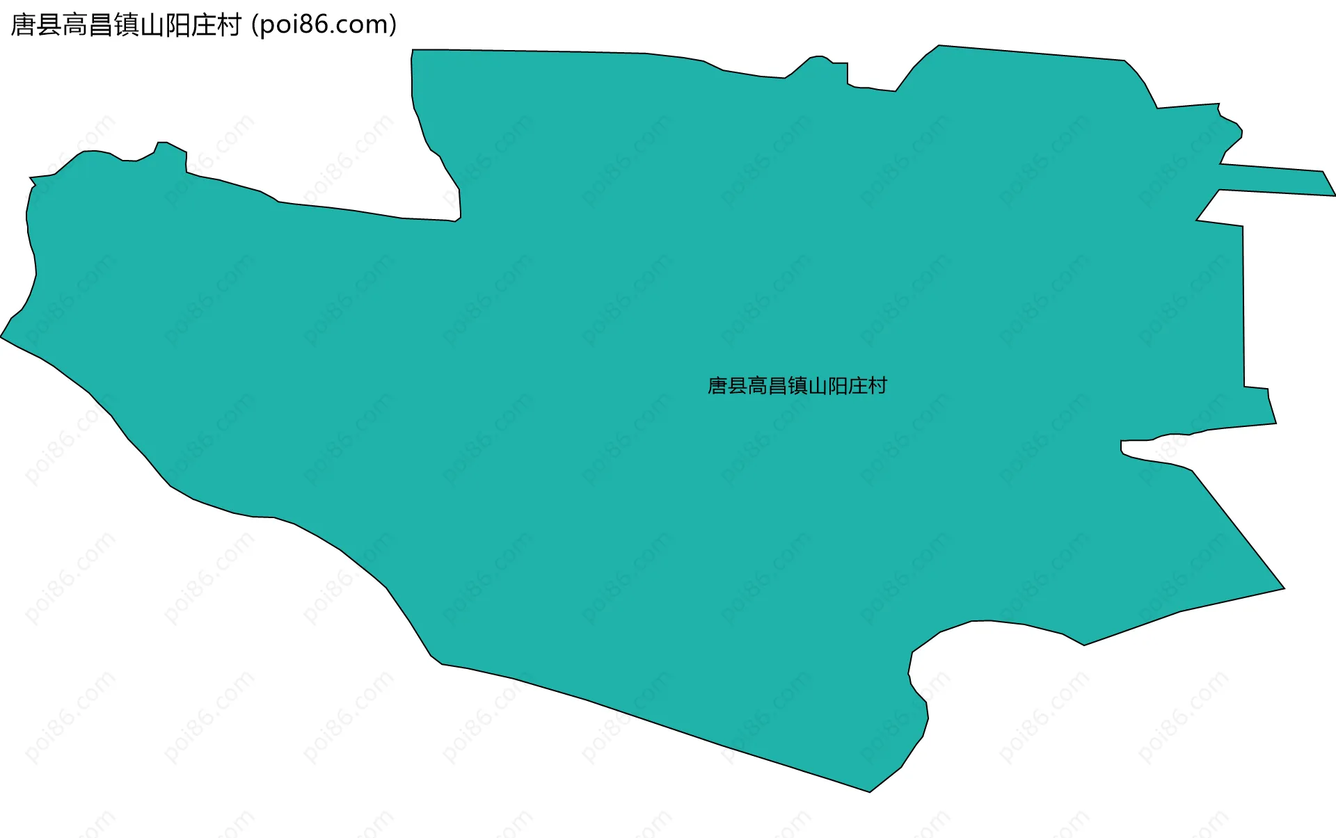 唐县高昌镇山阳庄村边界地图