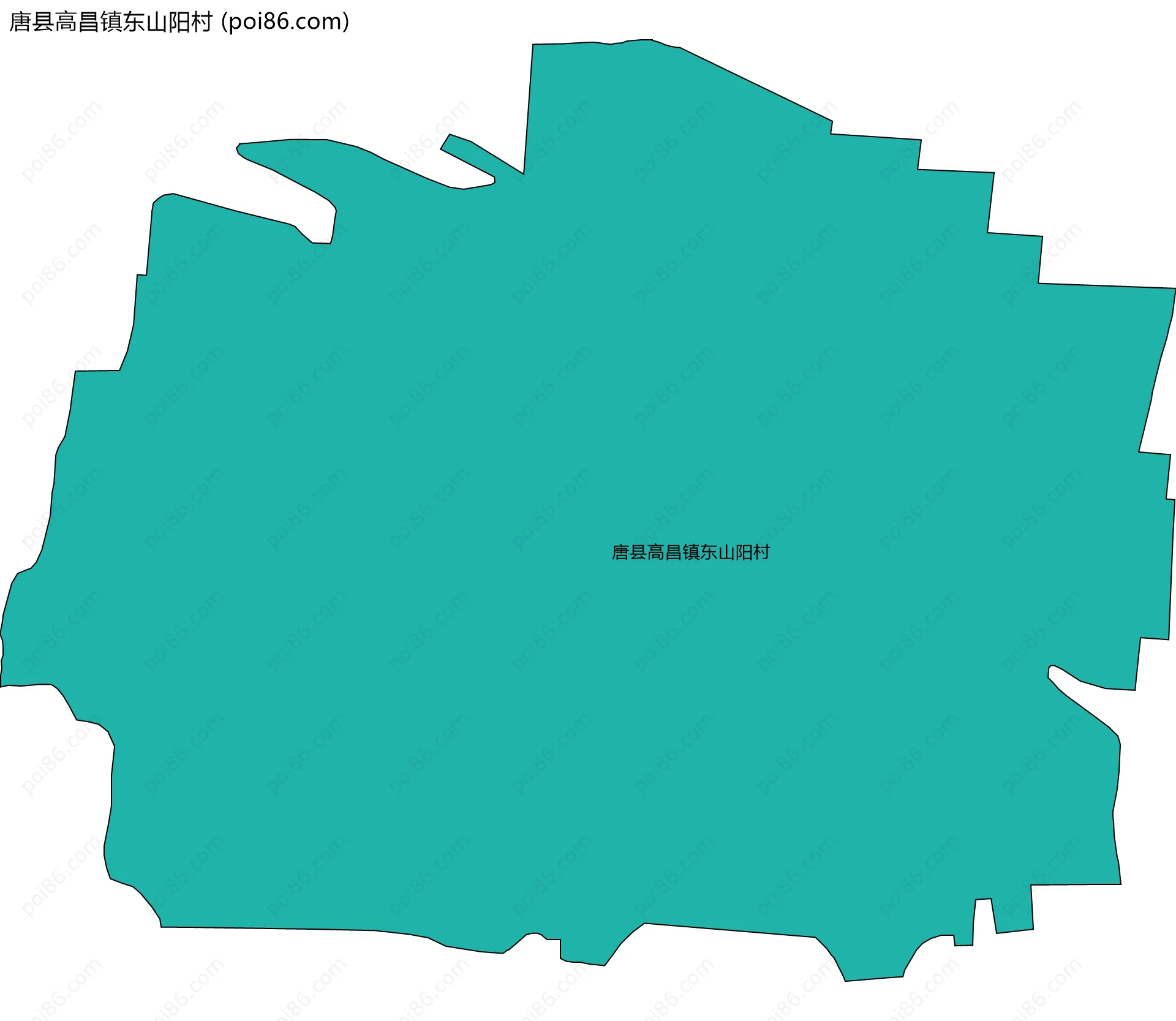 唐县高昌镇东山阳村边界地图