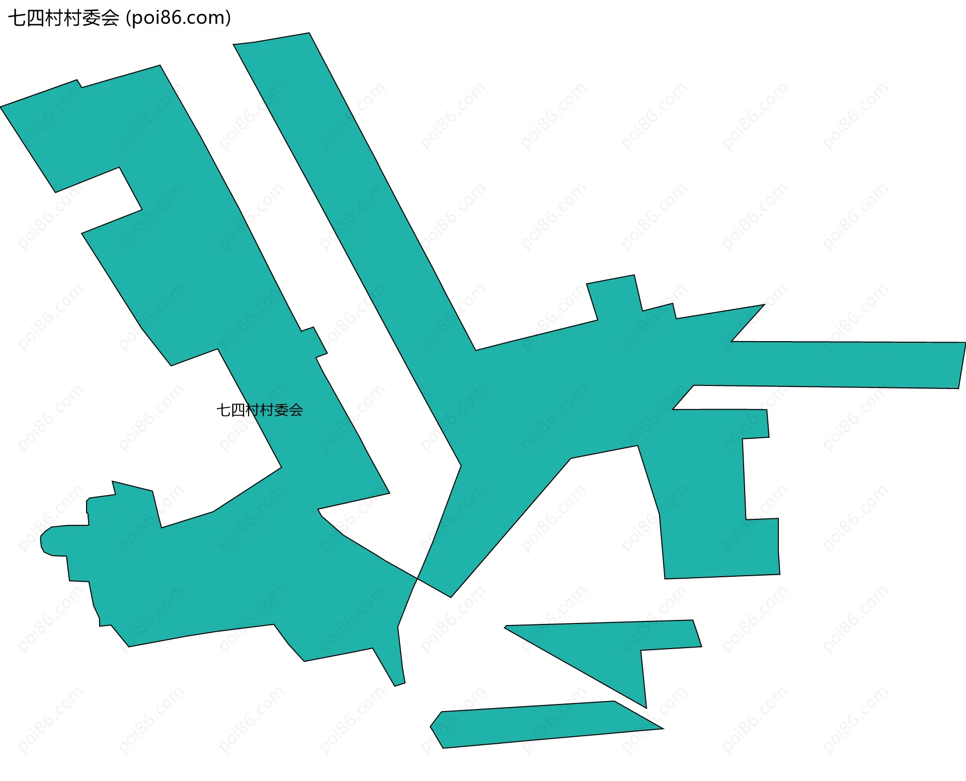 七四村村委会边界地图