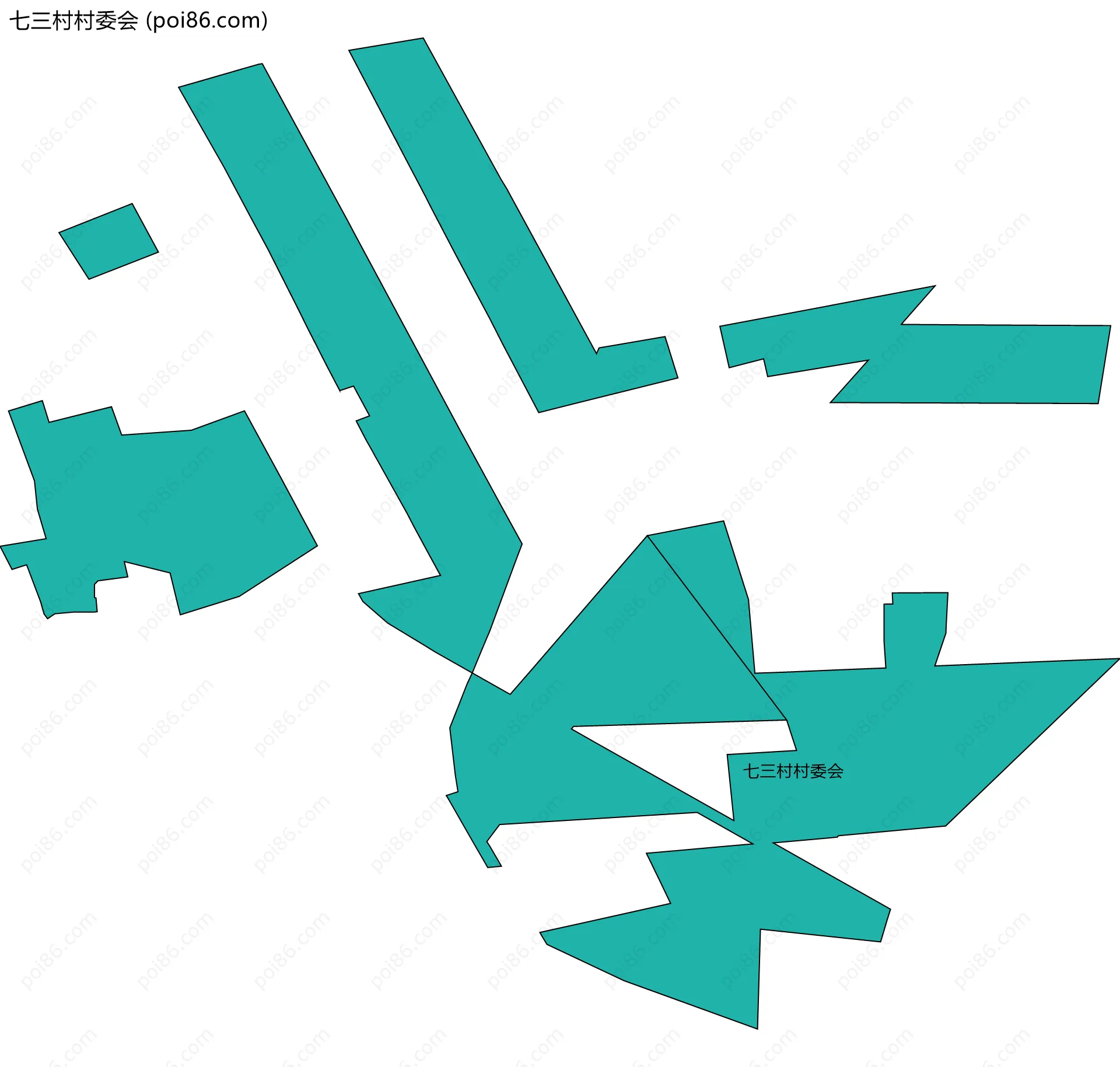 七三村村委会边界地图