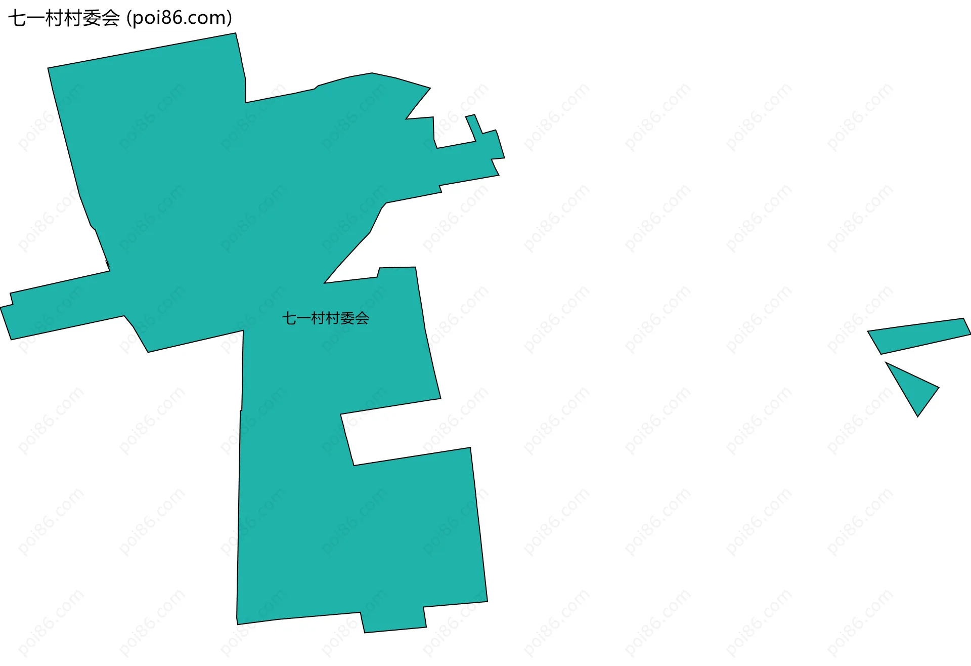 七一村村委会边界地图