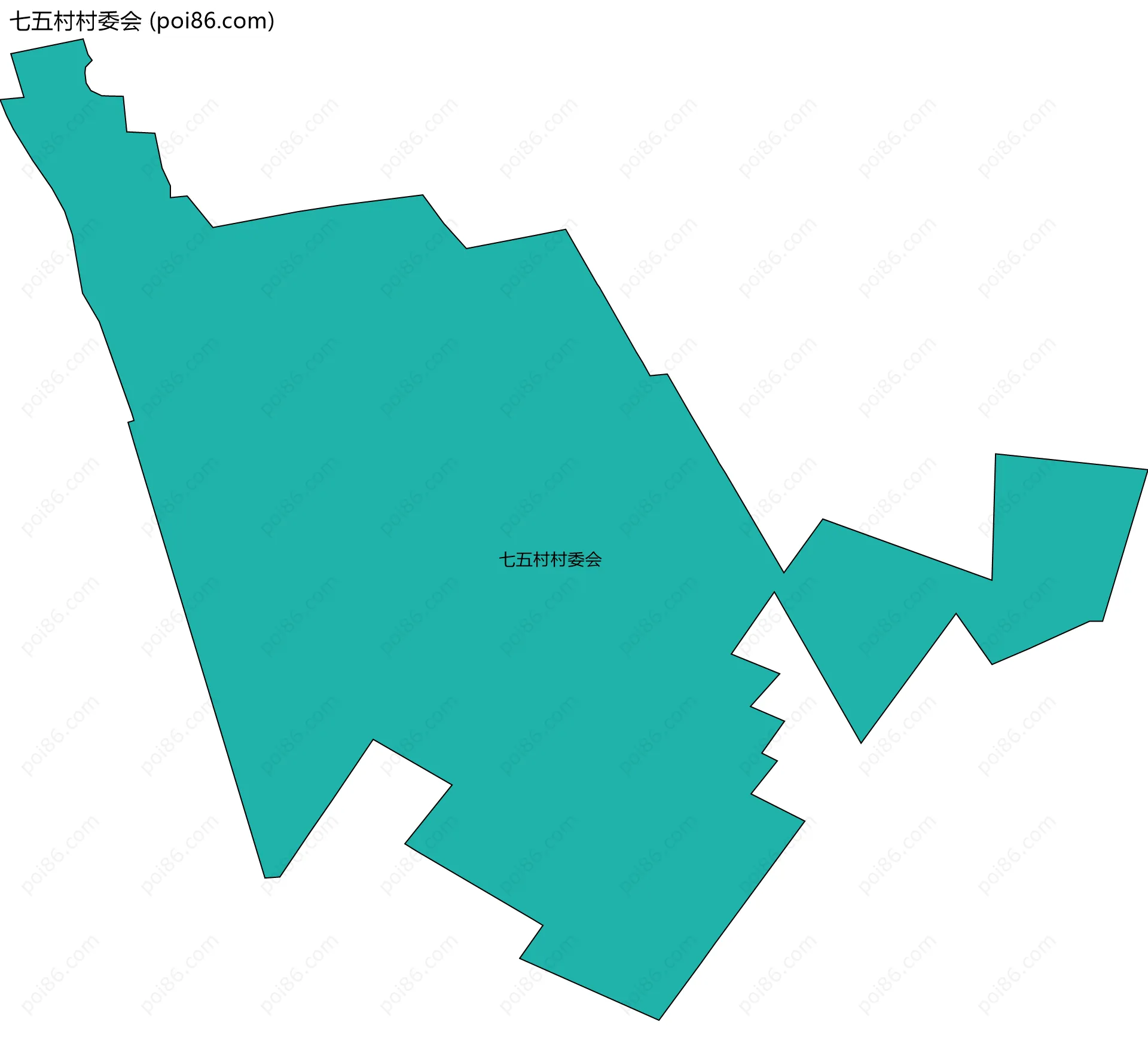 七五村村委会边界地图