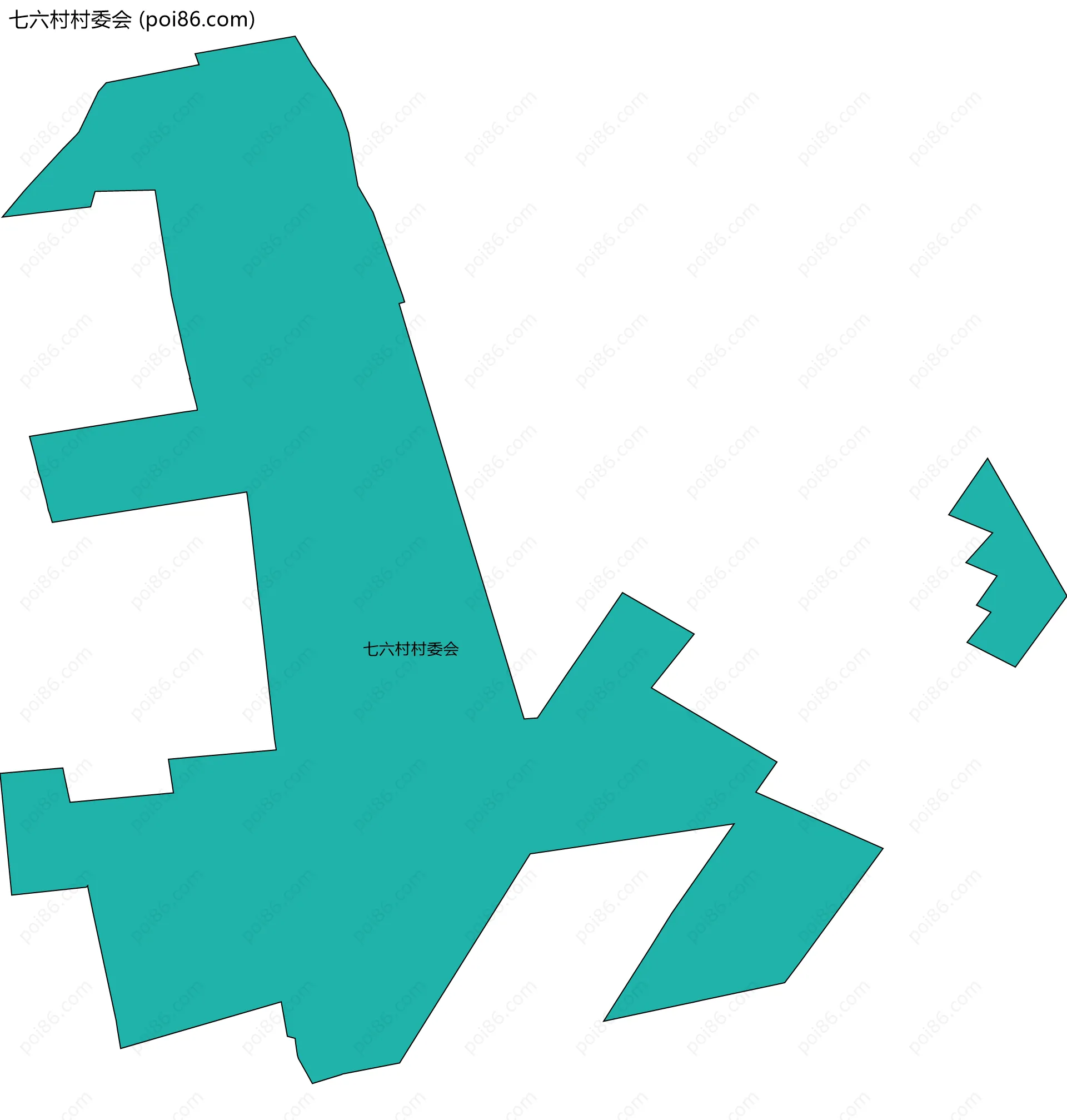七六村村委会边界地图