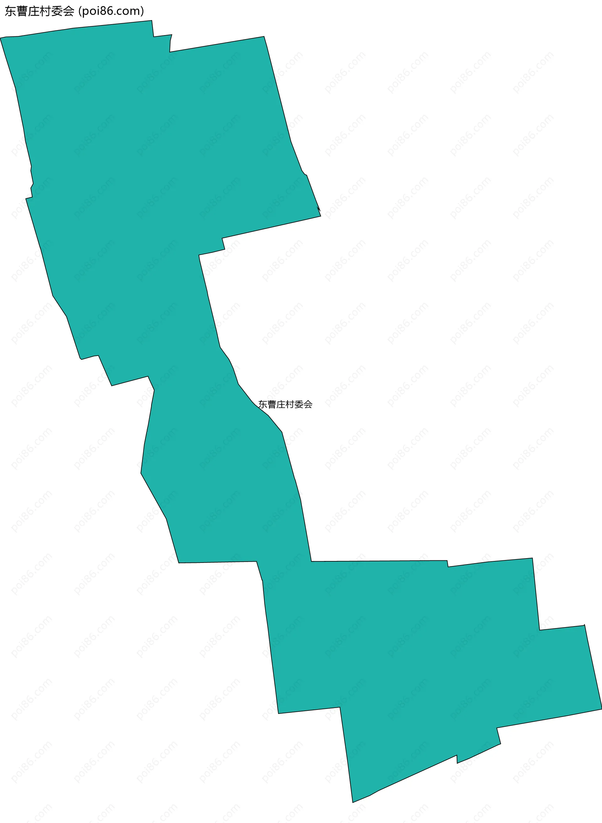 东曹庄村委会边界地图