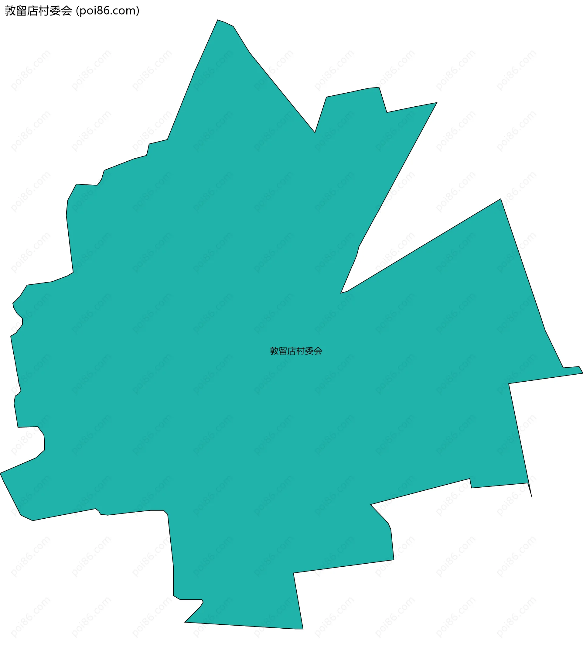 敦留店村委会边界地图