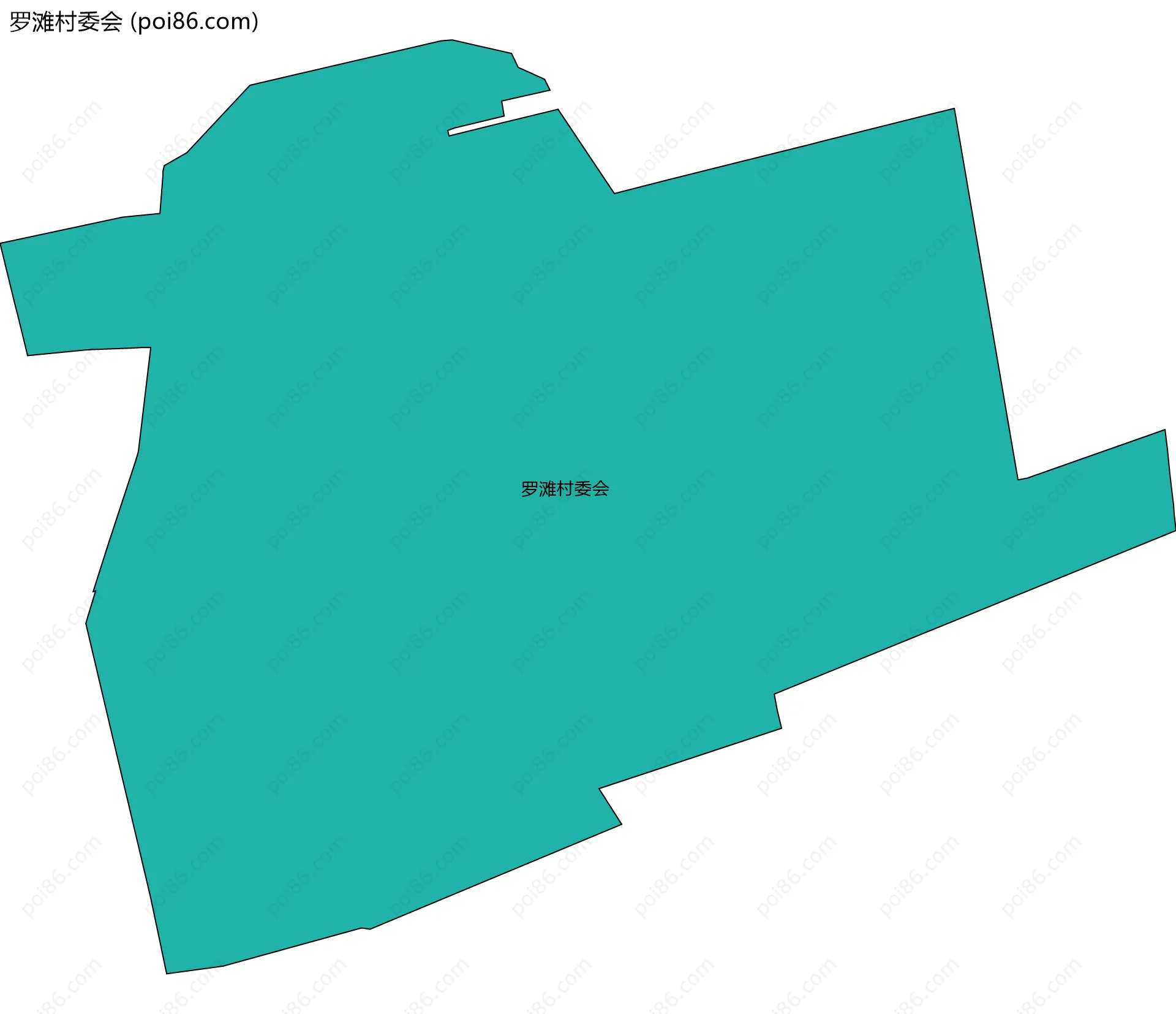 罗滩村委会边界地图